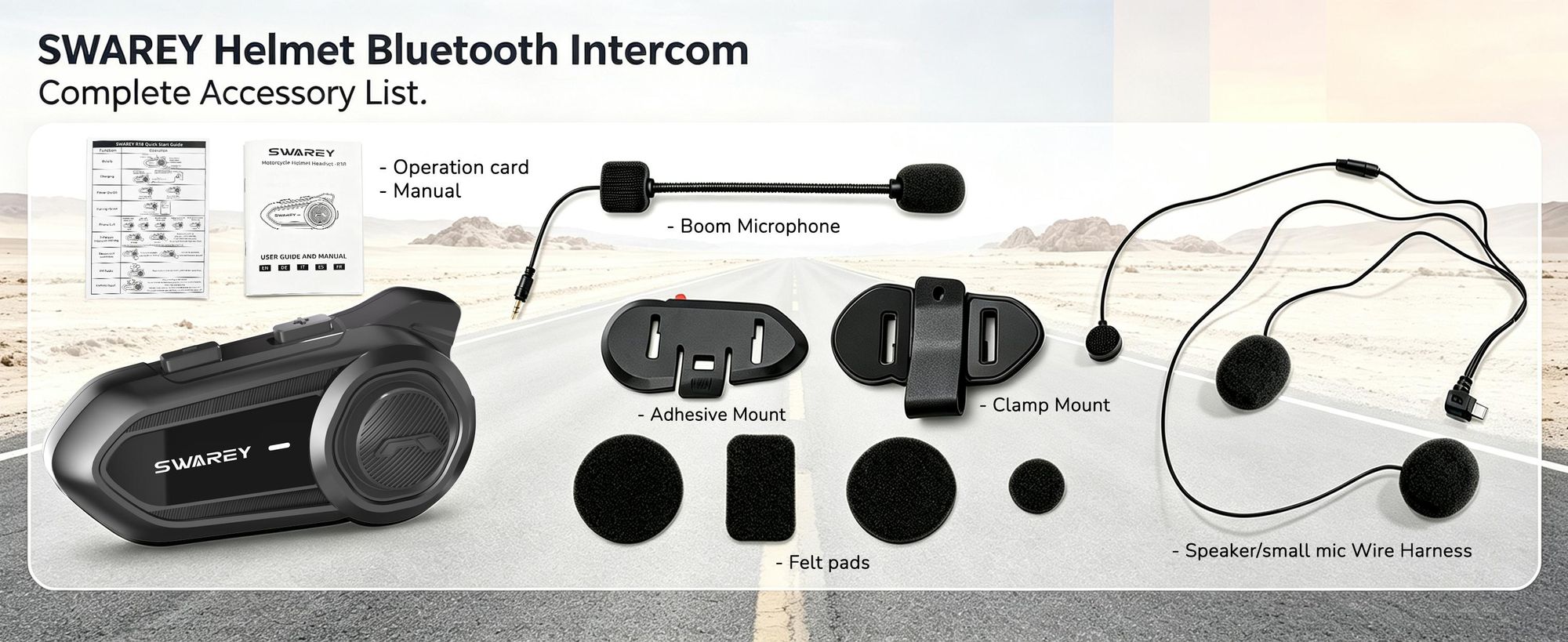 Motorrad Bluetooth Headset,Helm Kommunikationssystem,Motorrad Gegensprechanlage,Motorrad Intercom