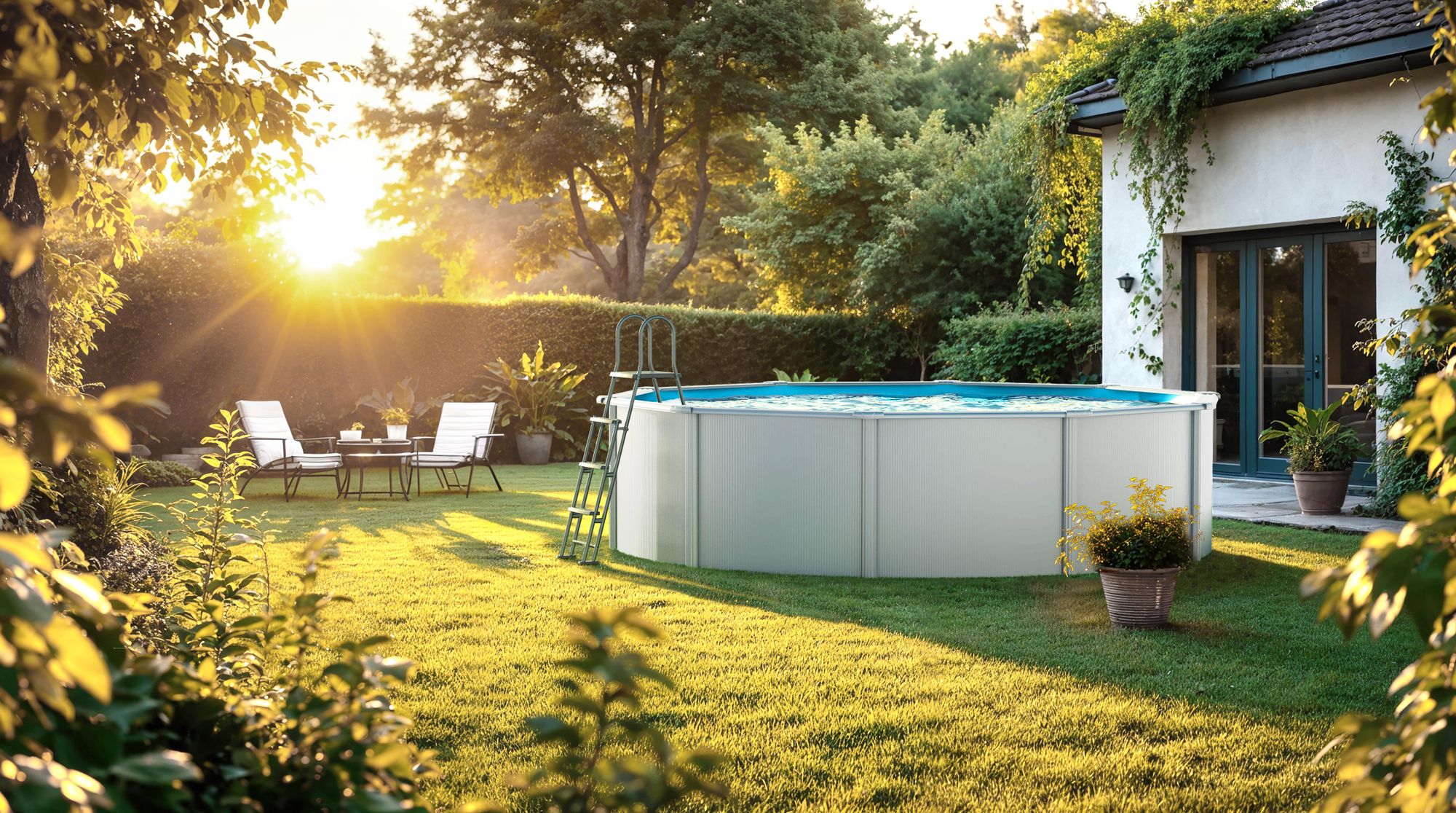 Gre Stahlwandpool in weiß KIT300QGRE, rund, Ø300 x 120 cm