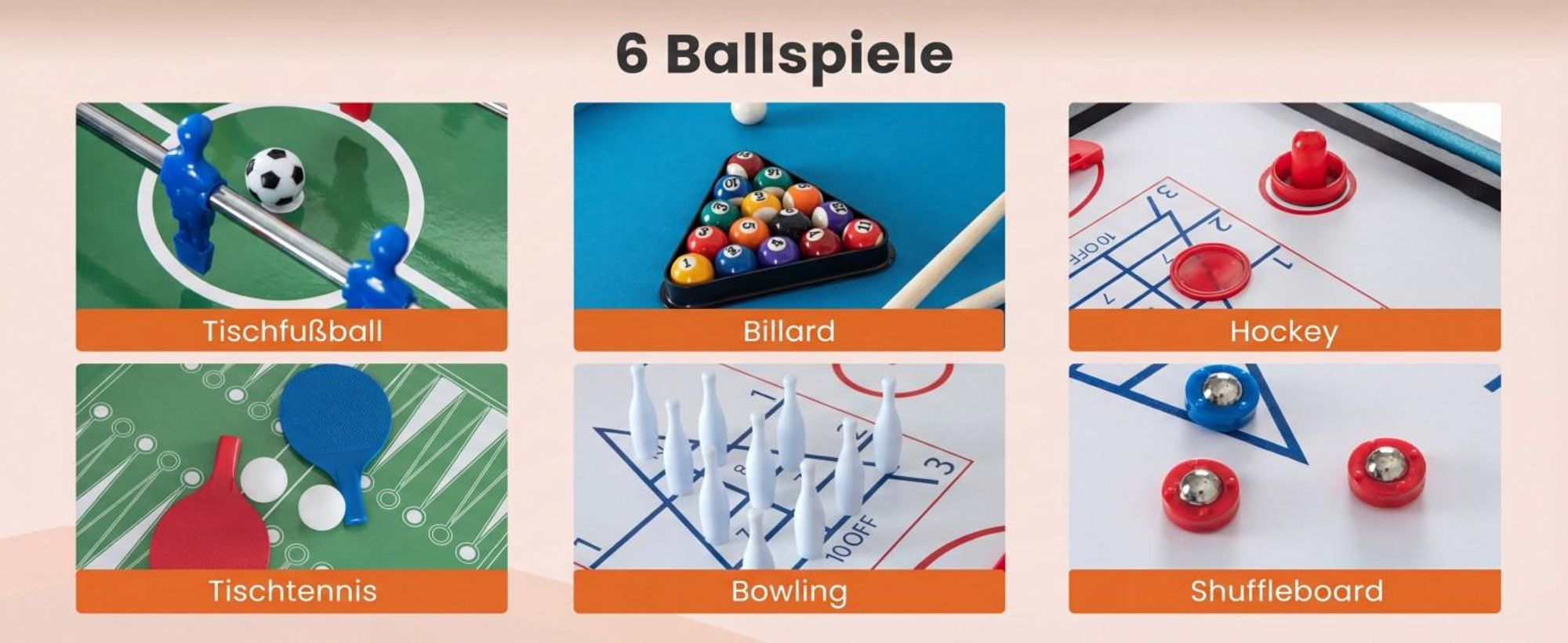 COSTWAY 12 in 1 Spieltisch, Tischspiel mit Tischfußball, Airhockey, Billard, Tischtennis, Schach, Bowling & Shuffleboard, Kombi-Tisch Aktivitätstisch