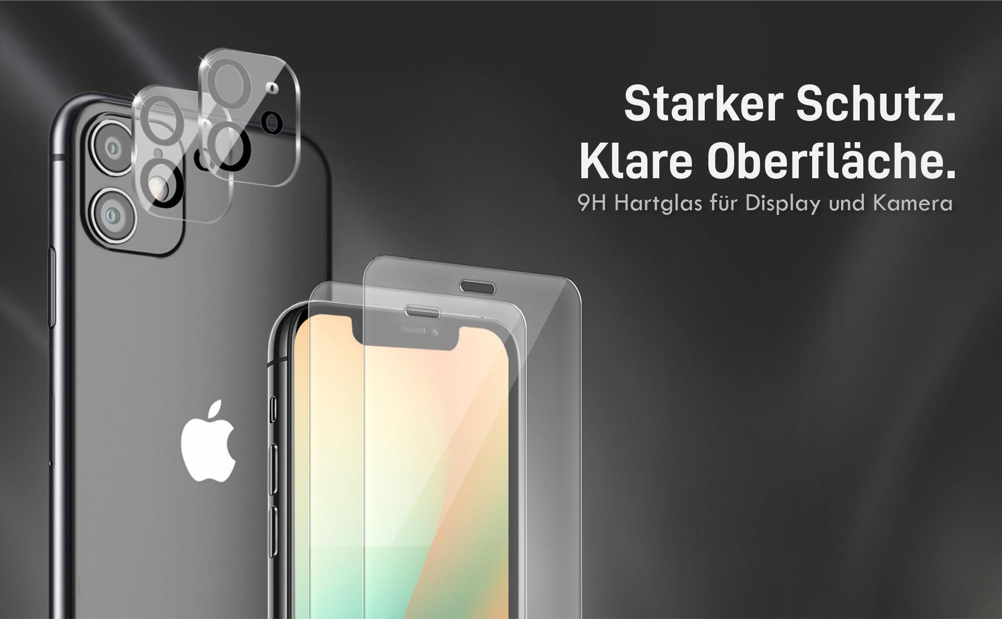 Kamera + Display Glas Set für Apple iPhone 12 kompatibel mit allen gängigen Hüllen