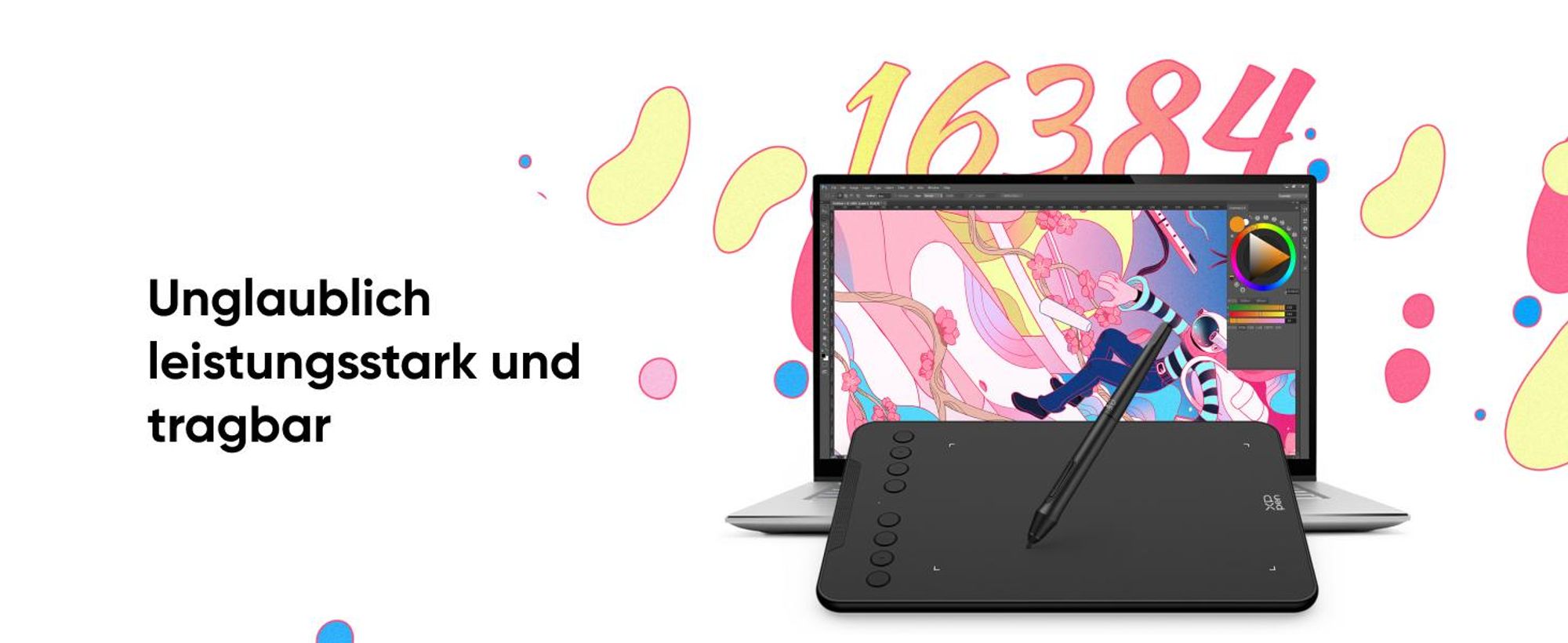 XP-PEN DECO MINI 7, Kabelgebunden, 5080 lpi, 177,8 x 111,1 mm, USB, 1 cm, Stift