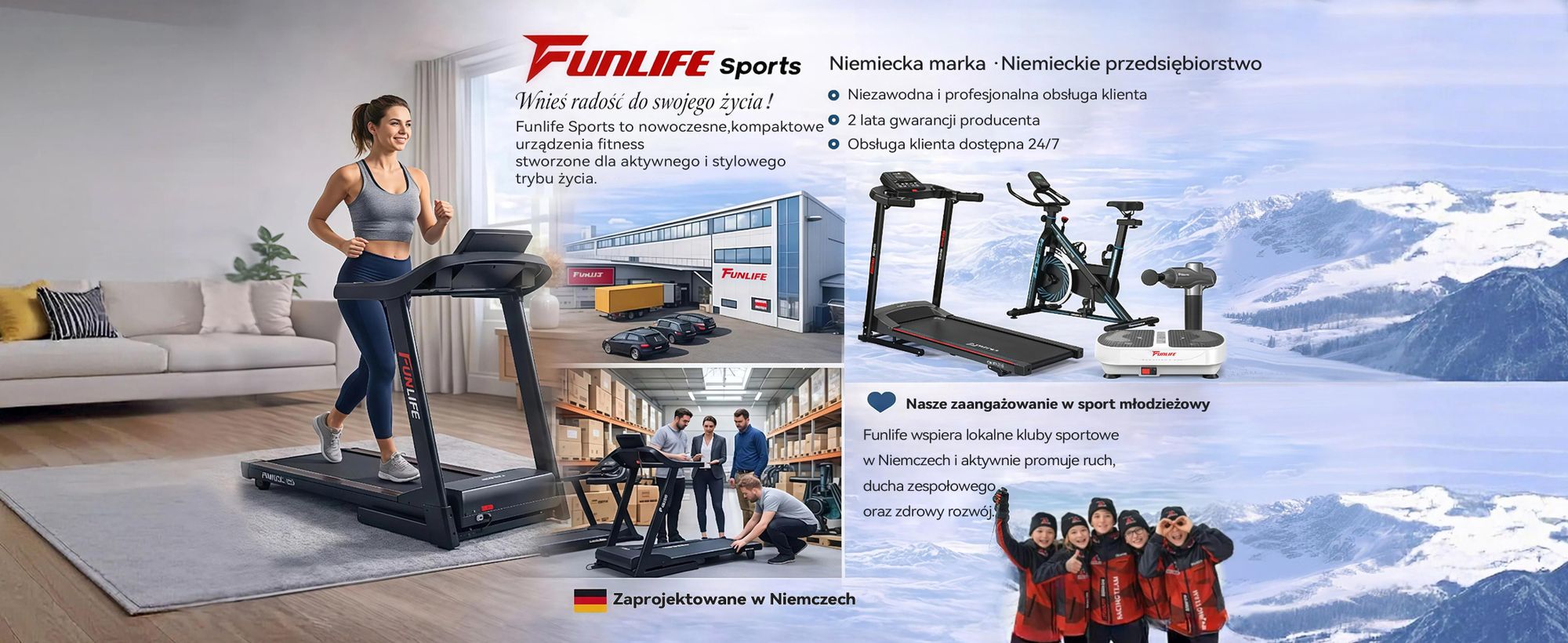 Mini masażer i urządzenie do rozluźniania mięśni FunLife M2, głębokość masażu 12 mm, 6 stopni intensywności, 4 nasadki masujące, zasilanie USB-C, cichy (<45 dB), waga zaledwie 0,5 kg