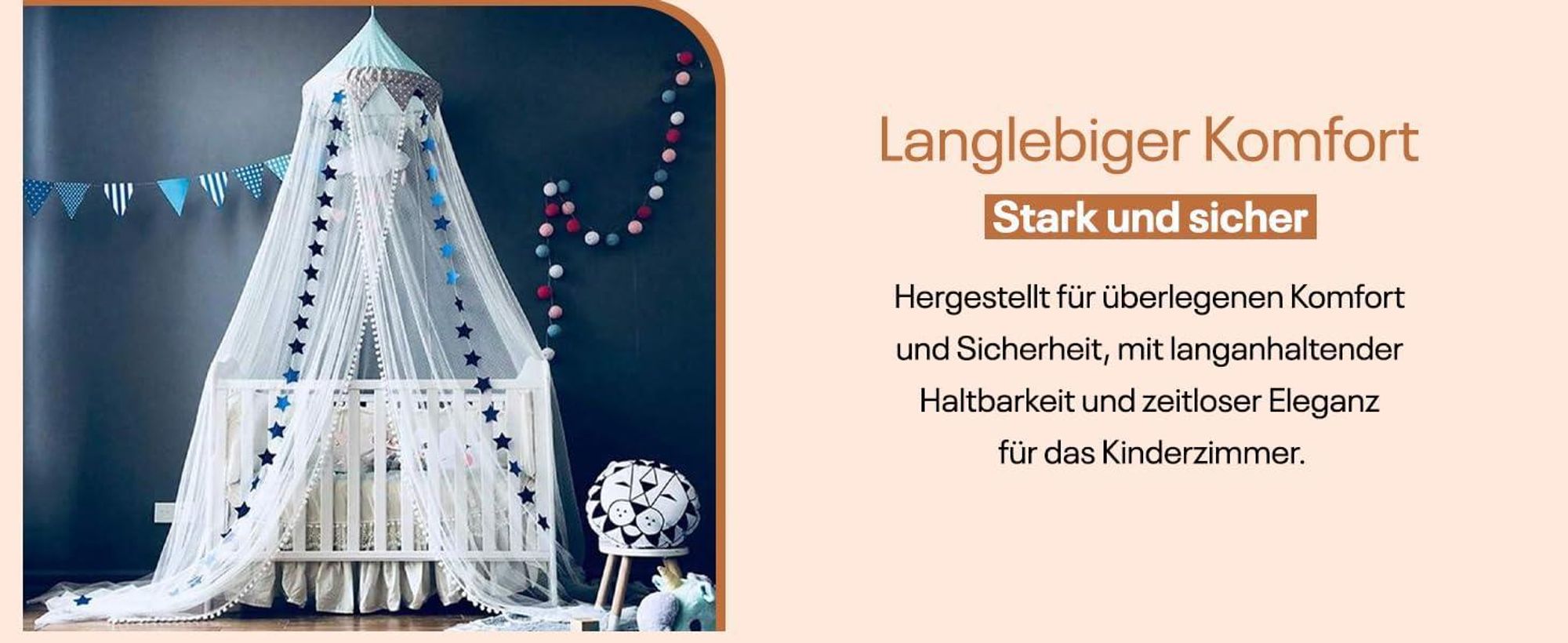 betthimmel stange | Himmelstange babybett | Himmelstange für Wiege | betthimmel stange mit Füße | Himmelstange Gerade | himmelstange puppenwiege