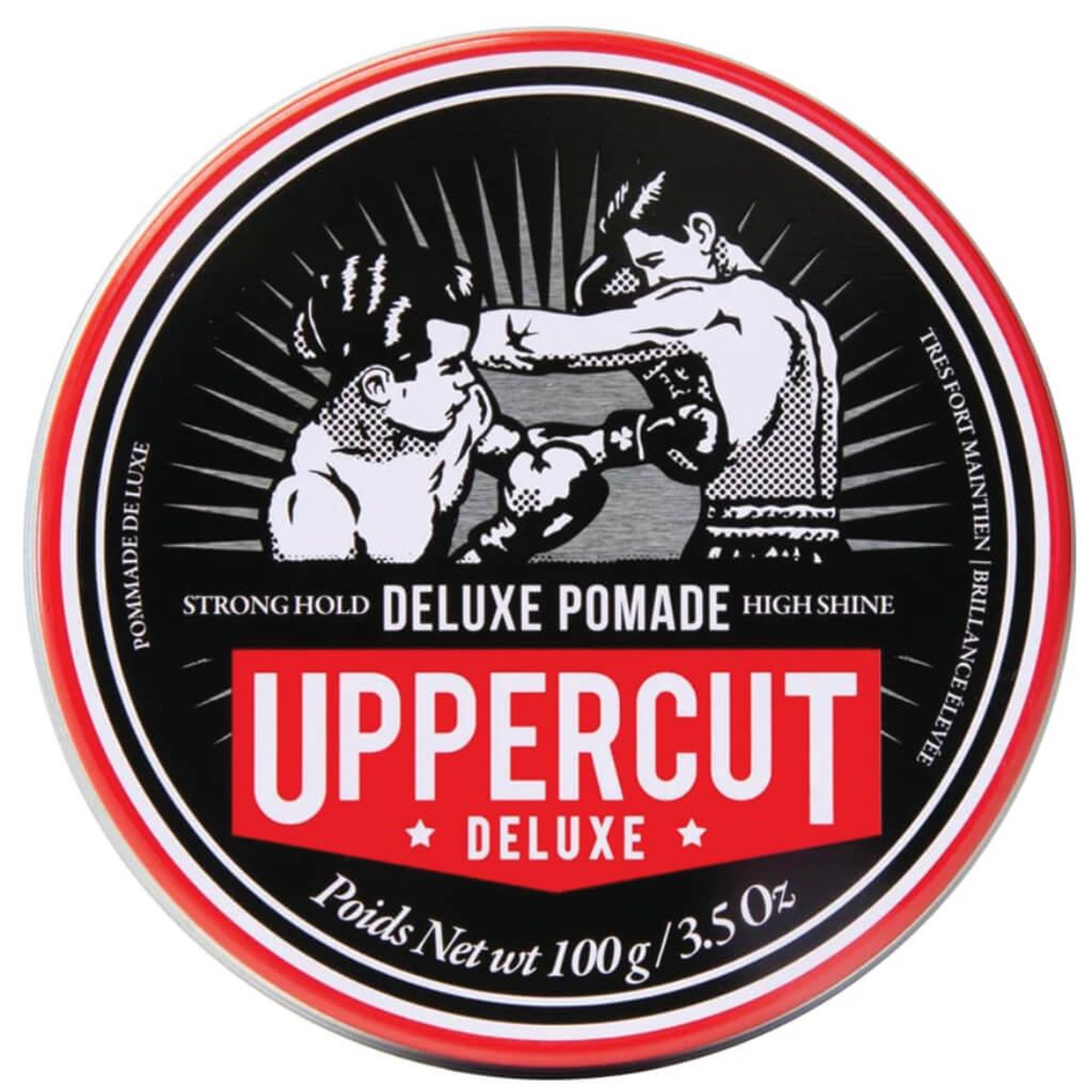 Czarny pojemnik Uppercut Deluxe Deluxe Pomade 100 g