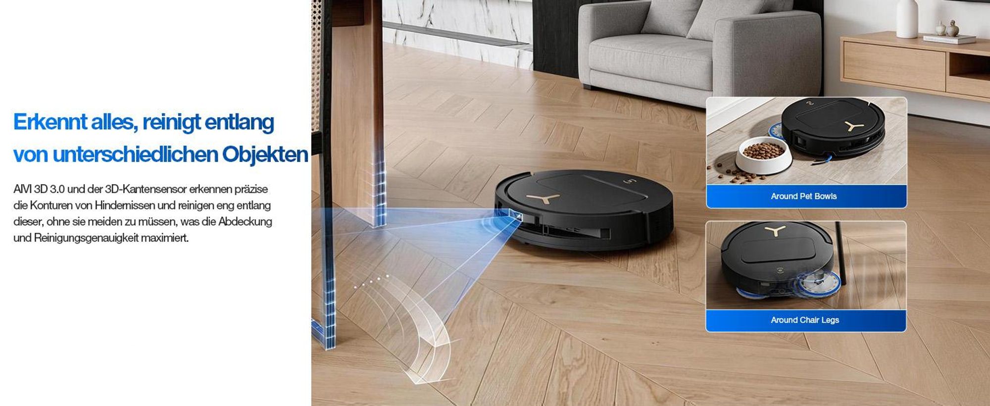 ECOVACS DEEBOT T50 PRO Omni Gen3 Care kit Staubsauger Roboter mit Wischfunktion (Enthält 2 zusätzliche Wischpads, 3 Filter und 3 Staubbeutel) Schwarz