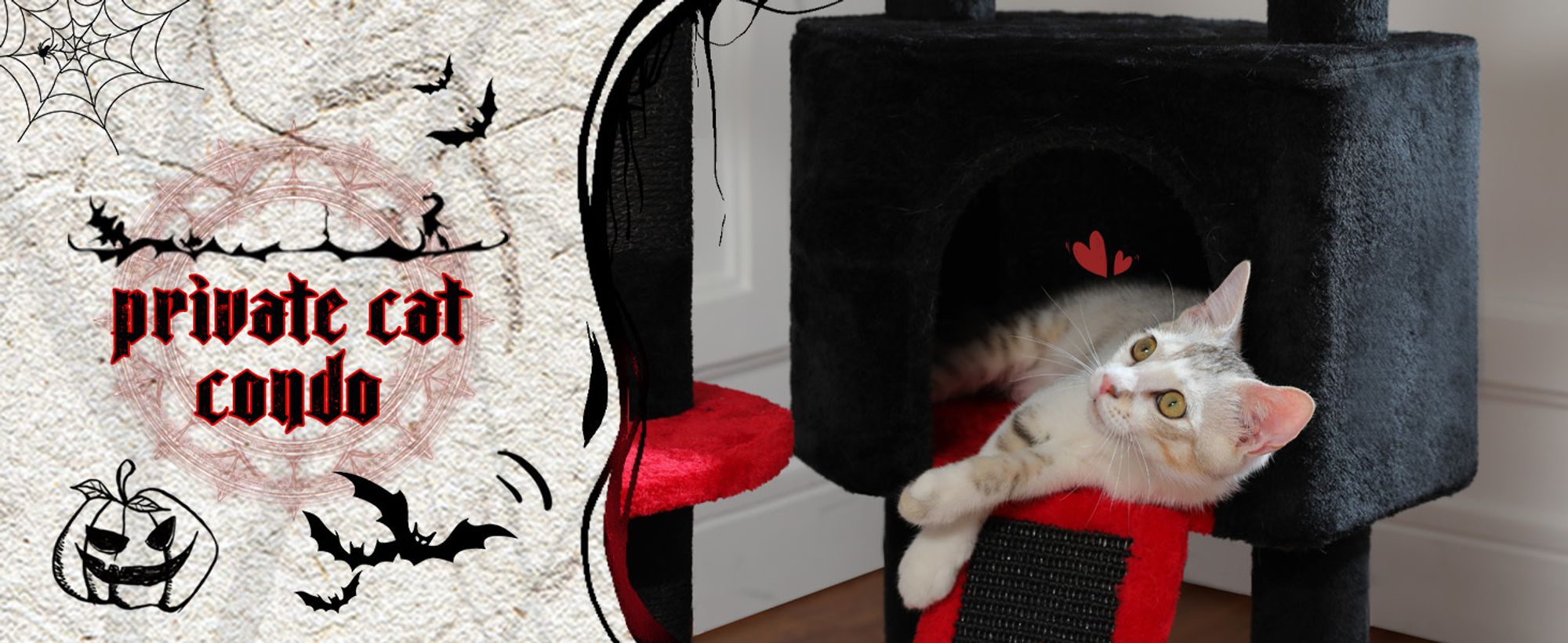 PAWZ Road Hoch Katzenbaum Schwarz, Deckenhoher Katzenbaumturm verstellbar