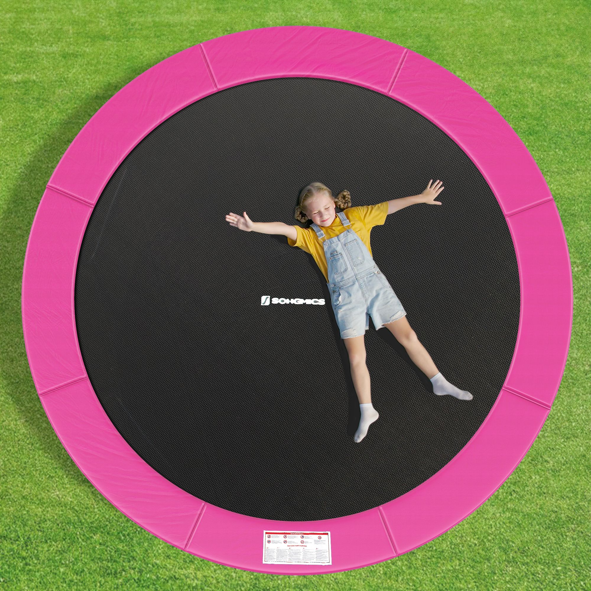 Entworfen, um Sie vor einem schmerzhaften Kontakt mit den Sprungfedern des Trampolins zu bewahren.