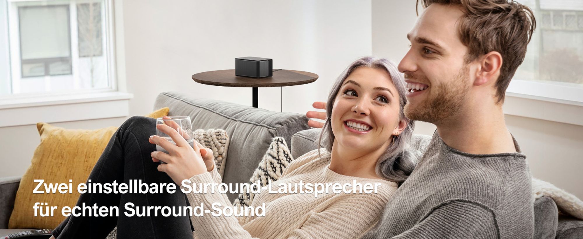 ULTIMEA Dolby Atmos 5.1 Soundbar mit Subwoofer, 3D Surround Sound TV Lautsprecher für Heimkino mit einstellbarem Bass, Poseidon D60
