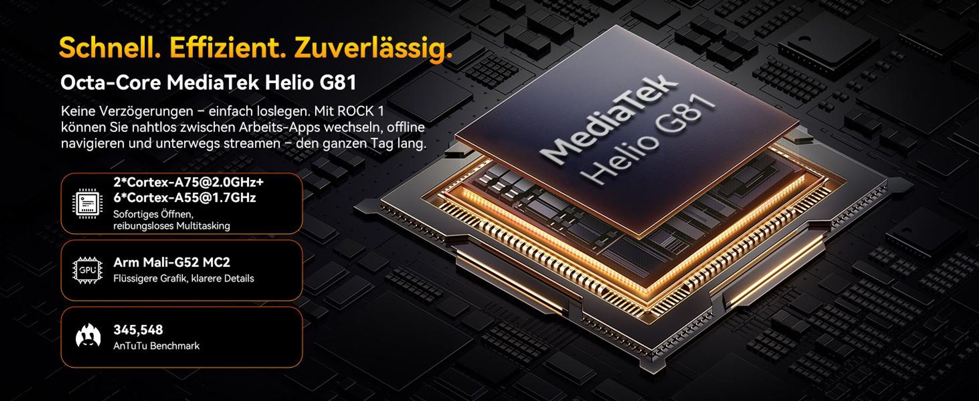 Blackview ROCK 1 Militärisches Outdoor-Smartphone mit Dual-Display Smartphone Android 16, Helio G81, 15000mHA, 33W Schnellladung, Face ID