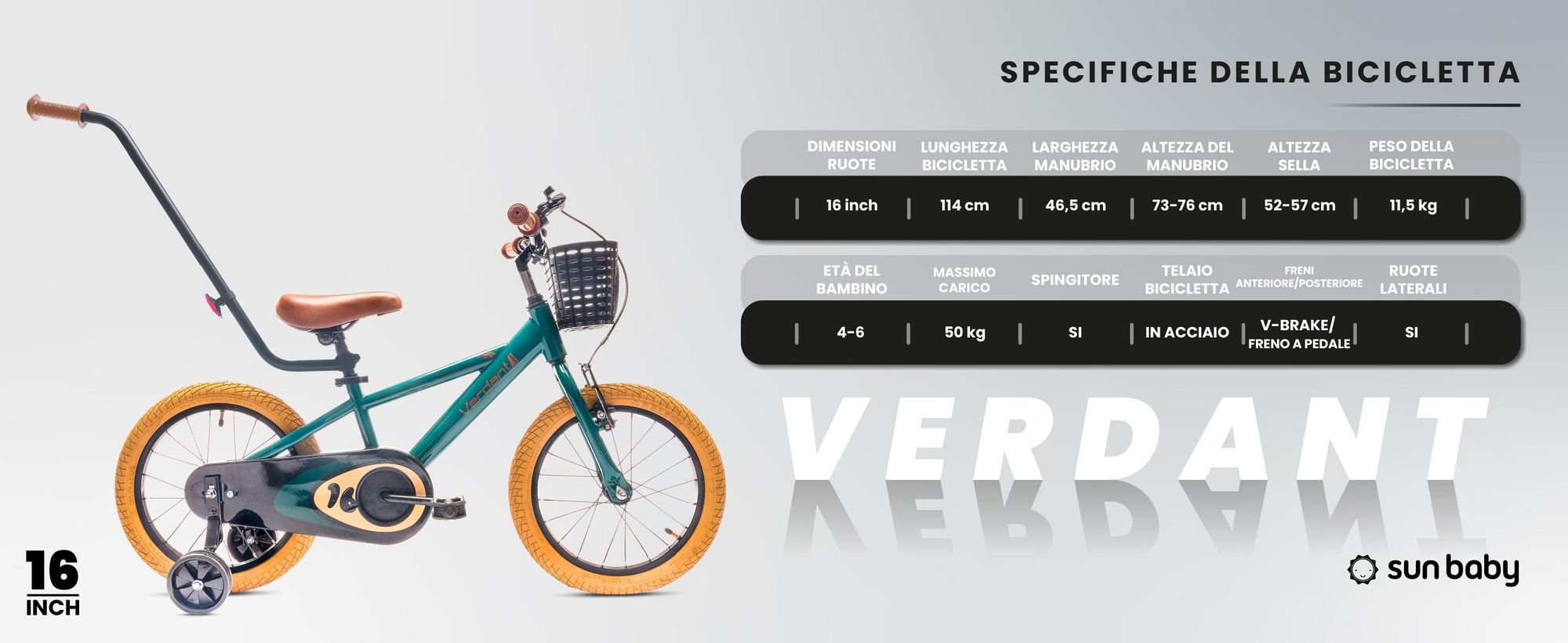 Sun Baby Verdant Rowan bicicletta per bambini ragazzi bici ruote di formazione 12 14 16 pollici da 3-5 anni BMX bambini bici (14 pollici, blu)