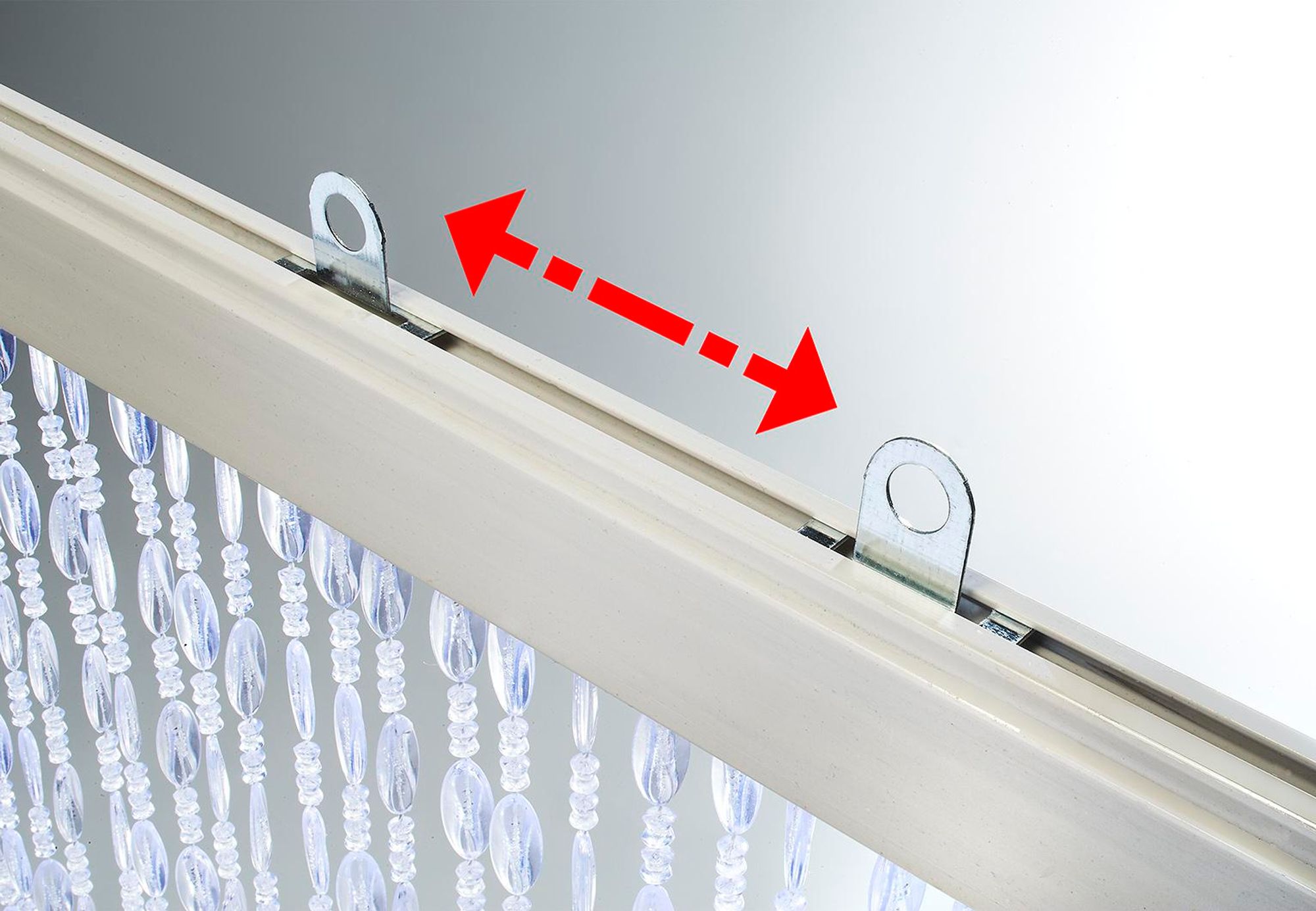 Kobolo Türvorhang DIAMONDS Transparent 80 Strängen 100x210cm - rechteckig - Vorhang Sichtschutz Balkontüren Türvorhänge Raumteiler Perlenvorhang Tür