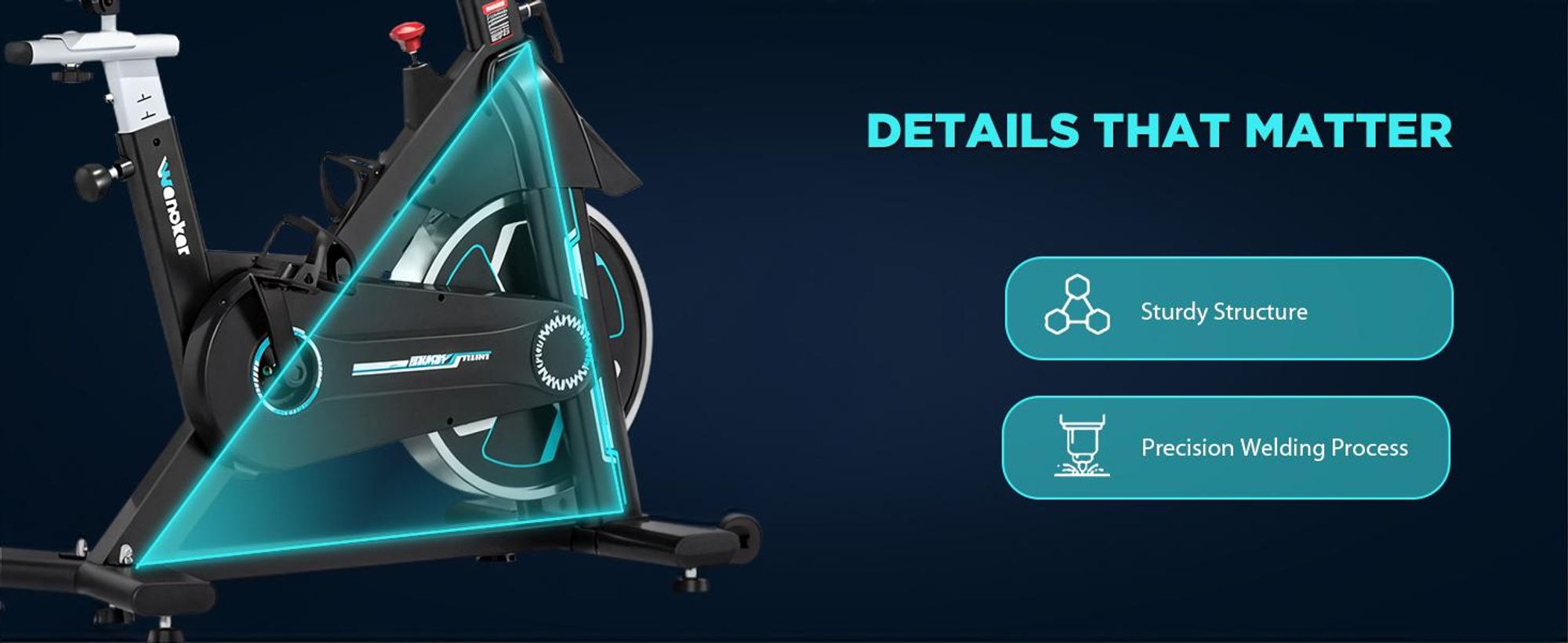 WENOKER Heimtrainer Fahrrad mit App, Leises Hometrainer Fahrrad Mit Gebogenem Griff, Bequem Ergometer Heimtrainer mit LCD-Display, Tablet-Halterung