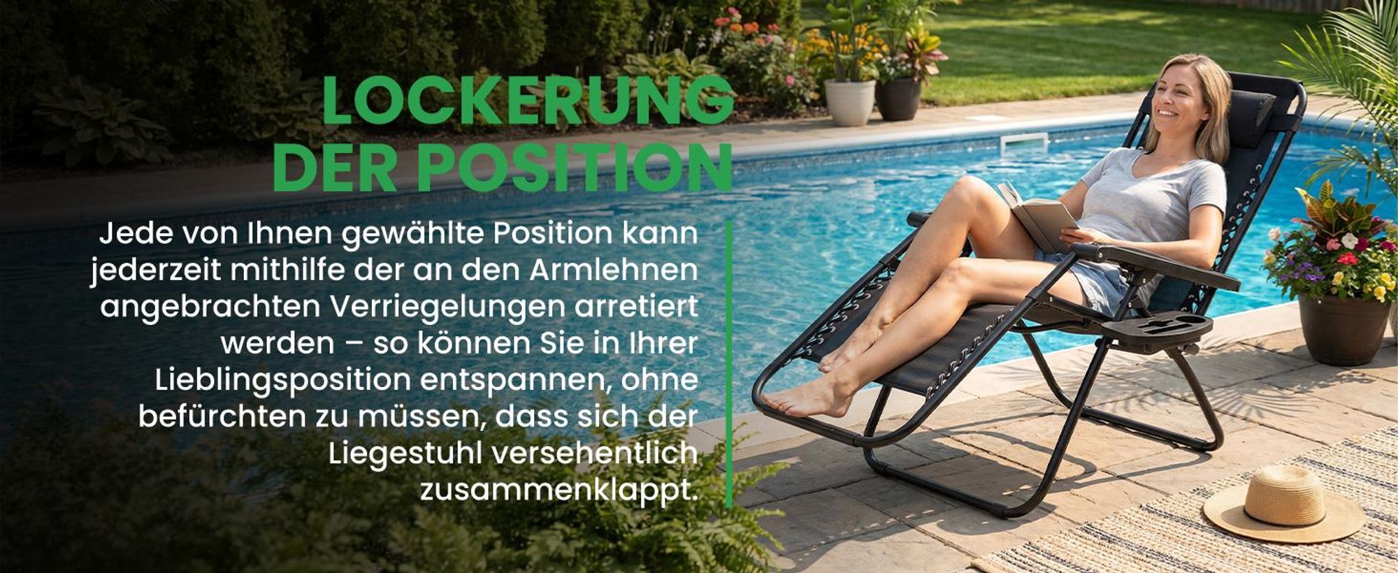 Gartenliege Sonnenliege Klappbarer Liegestuhl Garten Terrase