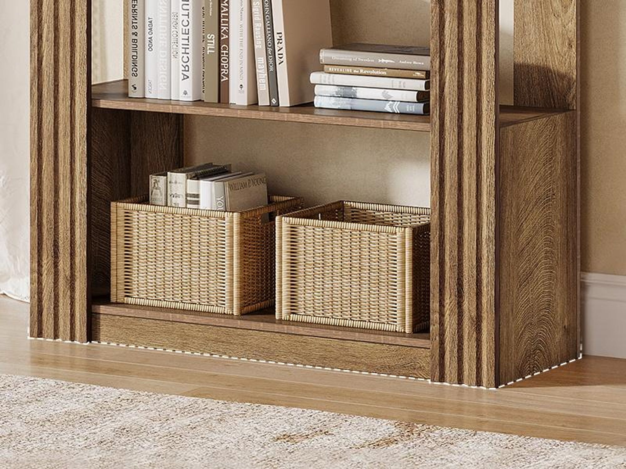 Tribesigns Bücherregal, 180 cm hohes Standregal mit 5 Ebenen, offene Ablagen, Regal für Büro, Wohnzimmer, Schlafzimmer, Arbeitszimmer, rustikales Brau