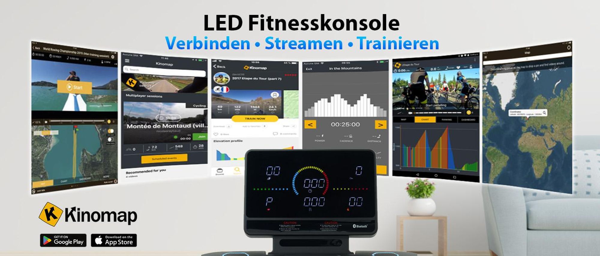 Laufband klappbar AsVIVA T16 Heimtrainer mit Bluetooth bis 18 km/h 18% Steigung bis 150kg für Zuhause