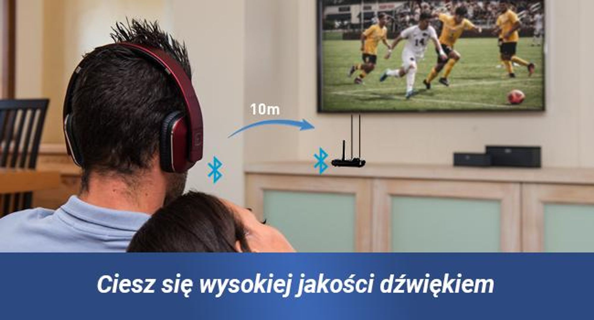 August MR280B: Nadajnik i odbiornik Bluetooth 5.0, 2 w 1