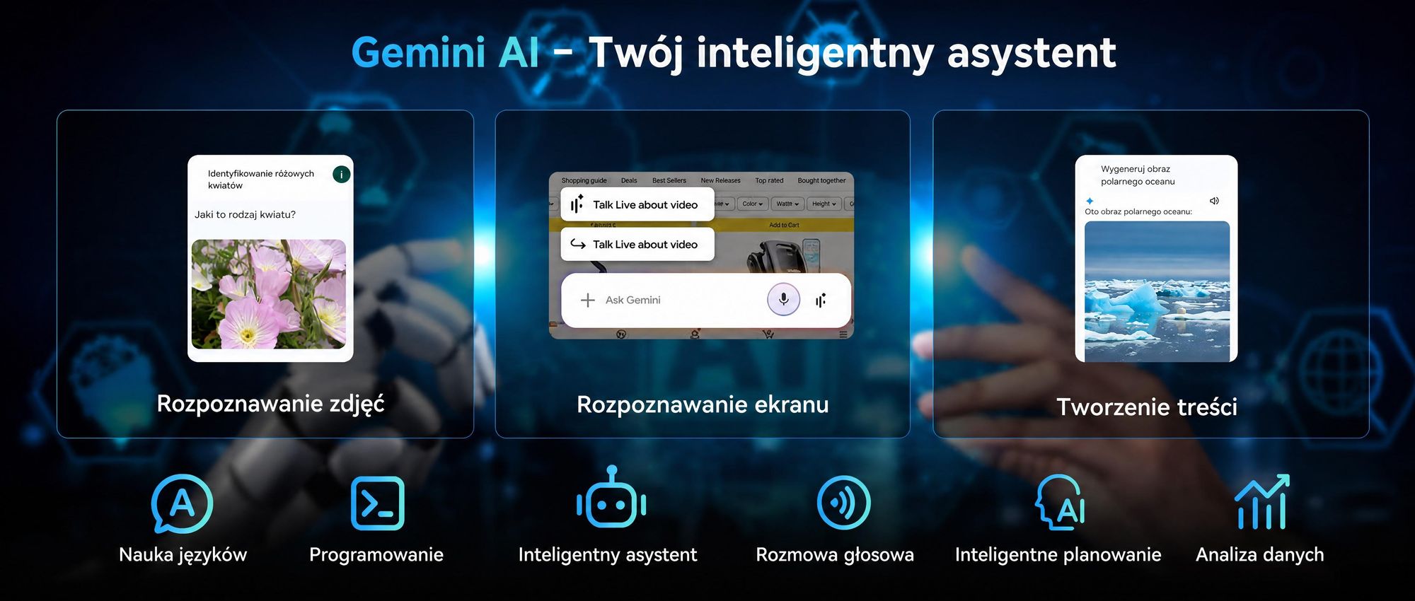 Tablet T60 z systemem Android 16, wyświetlacz 12,2" o rozdzielczości 2,5K, 48 GB pamięci RAM + 256 GB pamięci ROM + możliwość rozbudowy do 2 TB za pomocą karty TF, procesor Octa-Core, bateria 10 000 mAh i sztuczna inteligencja Gemini