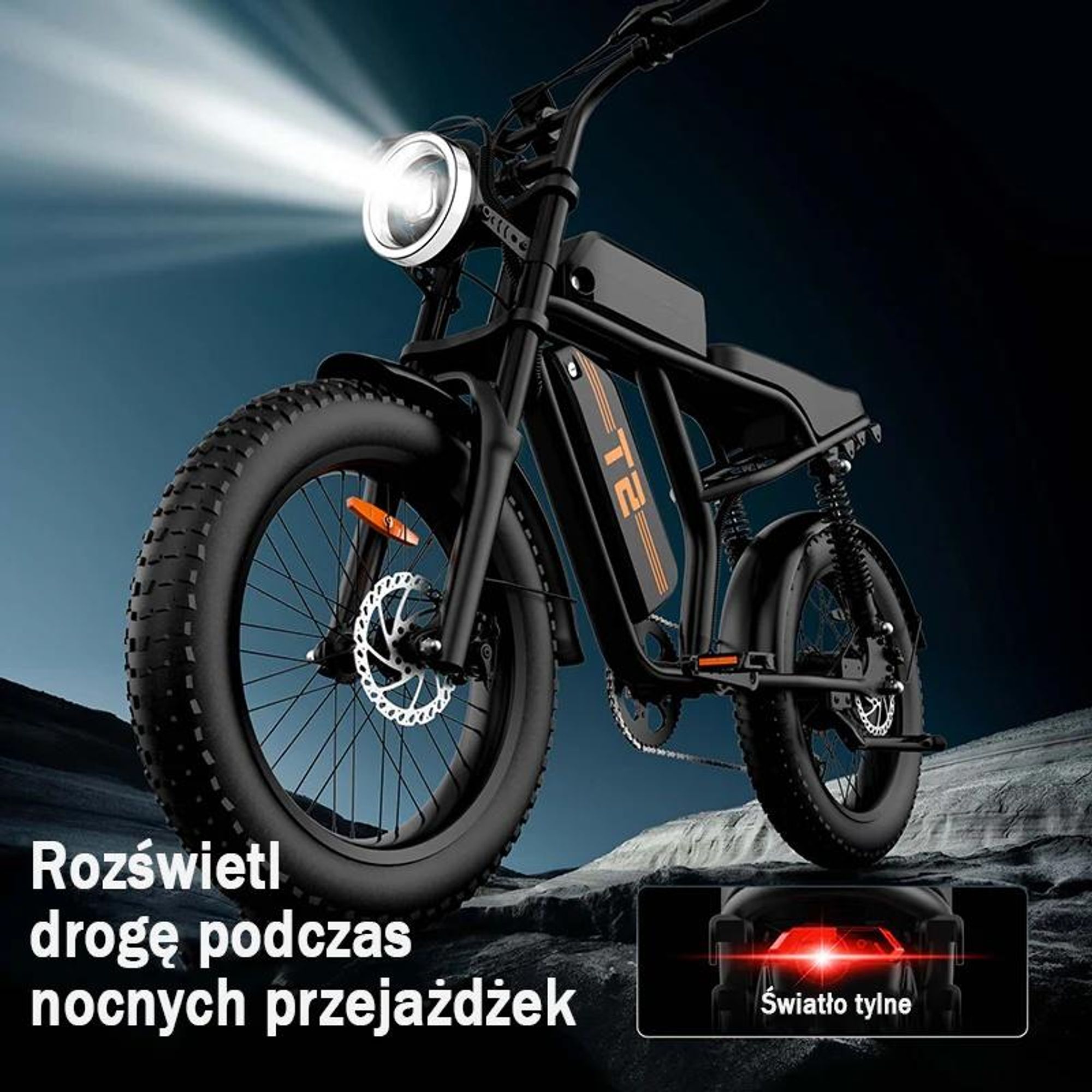 URLIFE T2 Rower Elektryczny - Silnik 250W Bateria 48V 15.6Ah Hamulce Tarczowe Tryb wspomagania pedałowania - Czarny