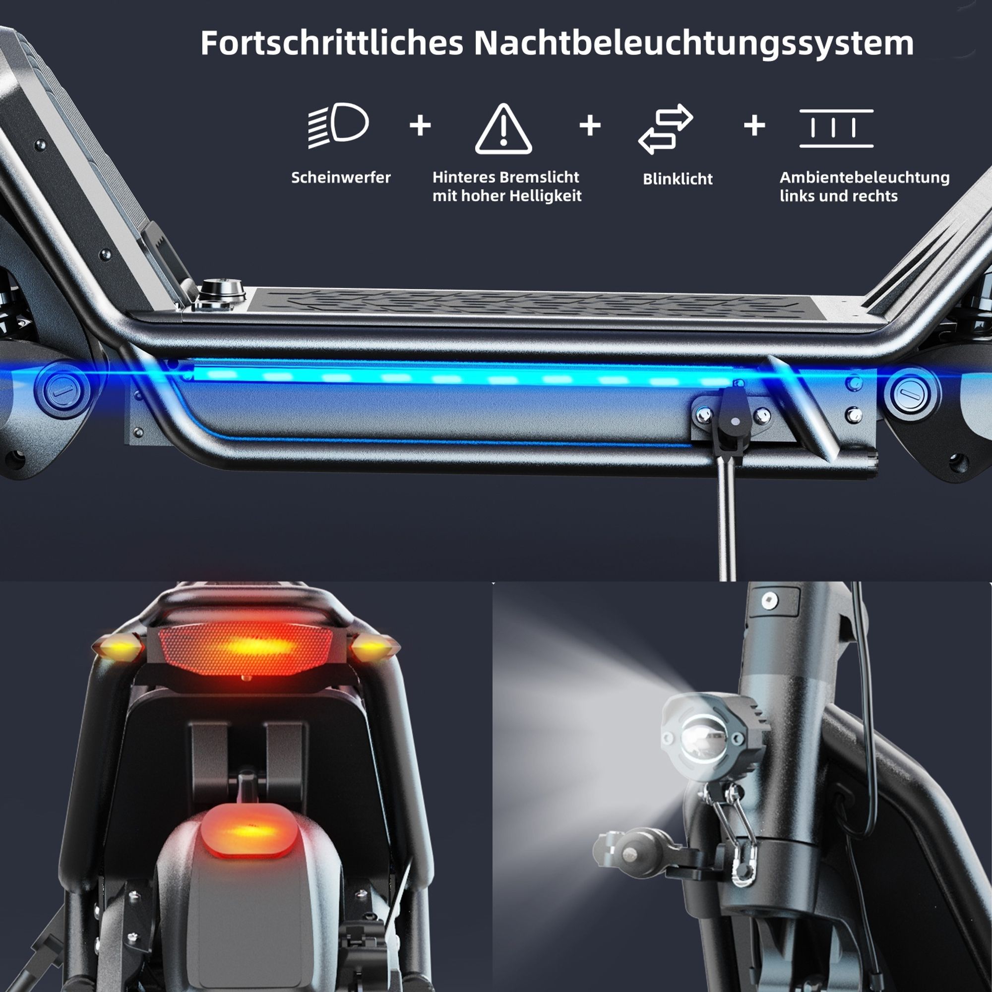 Elektroroller JOYOR E6-S - 1600W*2 Motors 60V31.5AH Batterie 85KM Reichweite Scheibenbremsen - Schwarz