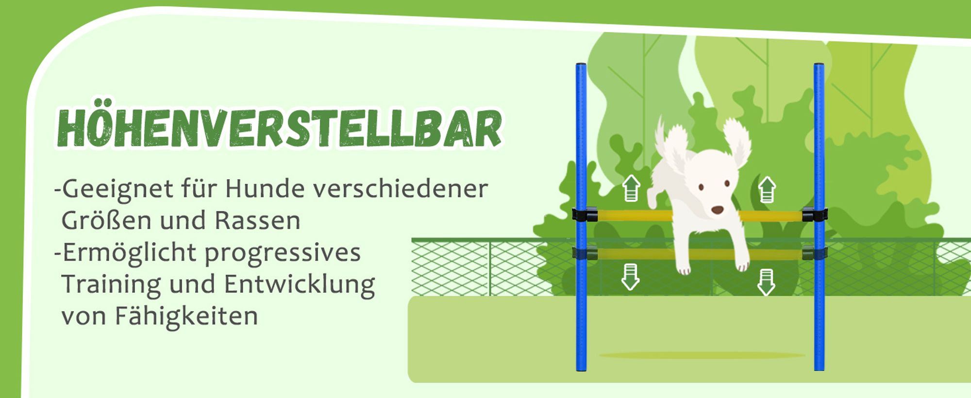 Pawhut Hunde Agility Slalom Übung Hundesport Training Reifen Hürde Set 2 Modelle