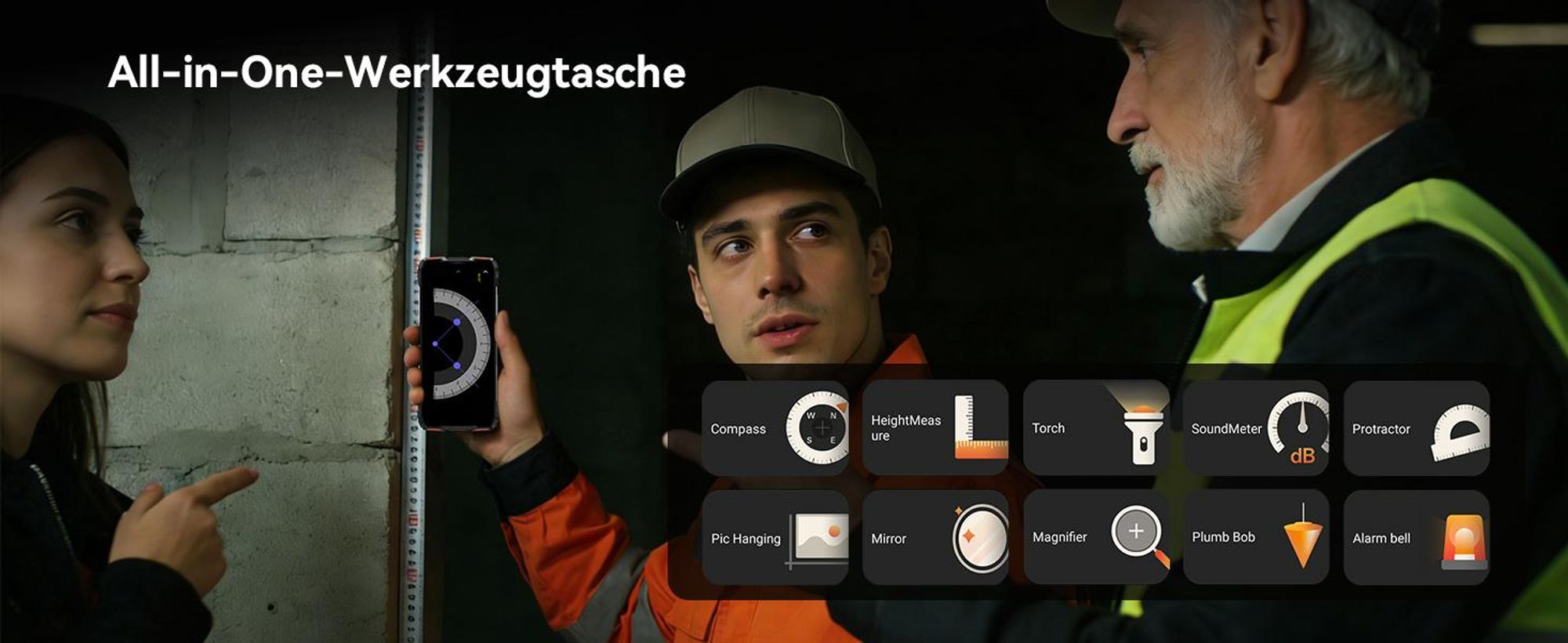 Blackview ROCK 3  Outdoor Smartphone Ohne Vertrag, 32+256GB, Android 16, 108MP, 6.78", 120Hz, 10000mAh,kabelloses Laden,Thermal Imaging, IP68/IP69K