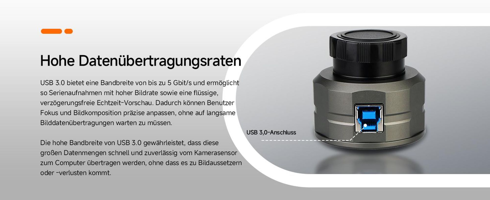 Svbony SV205 Okular Kamera, Teleskop 8MP Elektronisches Okular USB 3,0 CCD Kamera Teleskop 1.25" Astronomie Kamera Digitales Okular für Teleskop Astrofotografie