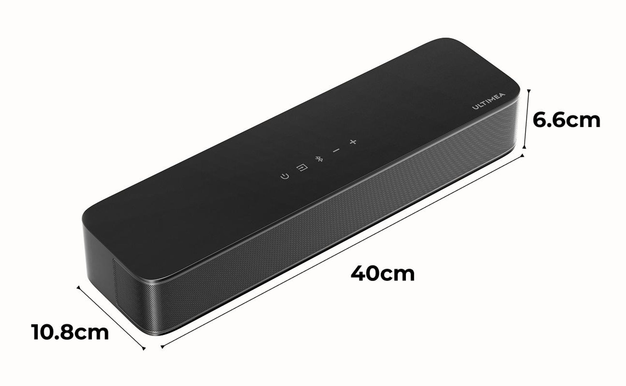 ULTIMEA 2.1 Kanal Soundbar für TV mit verstellbarem Bass, APP-Steuerung, All-in-One Soundbar, TV-Lautsprecher Bluetooth 5.4, Poseidon M20