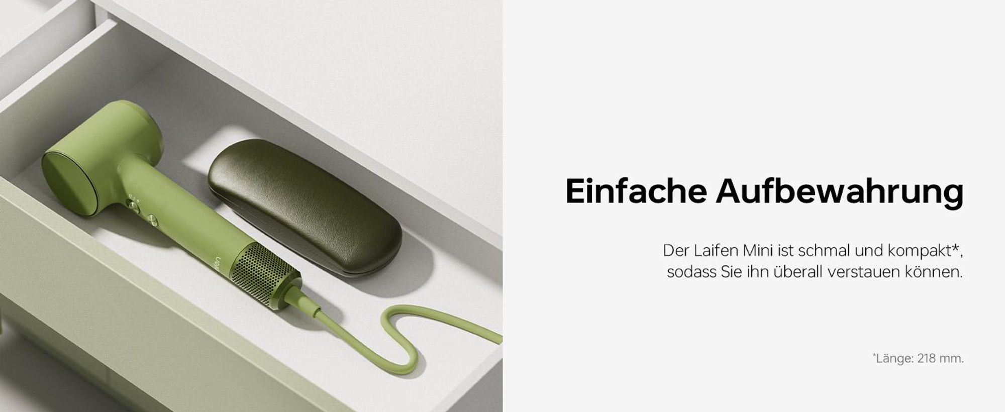 Laifen Mini Hochgeschwindigkeits-Haartrockner Grün
