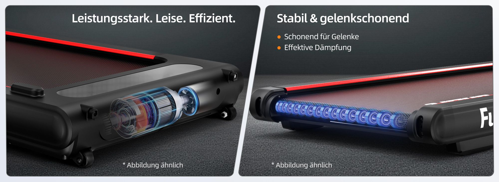 FunLife F5 leiser Motor und stoßdämpfende Lauffläche