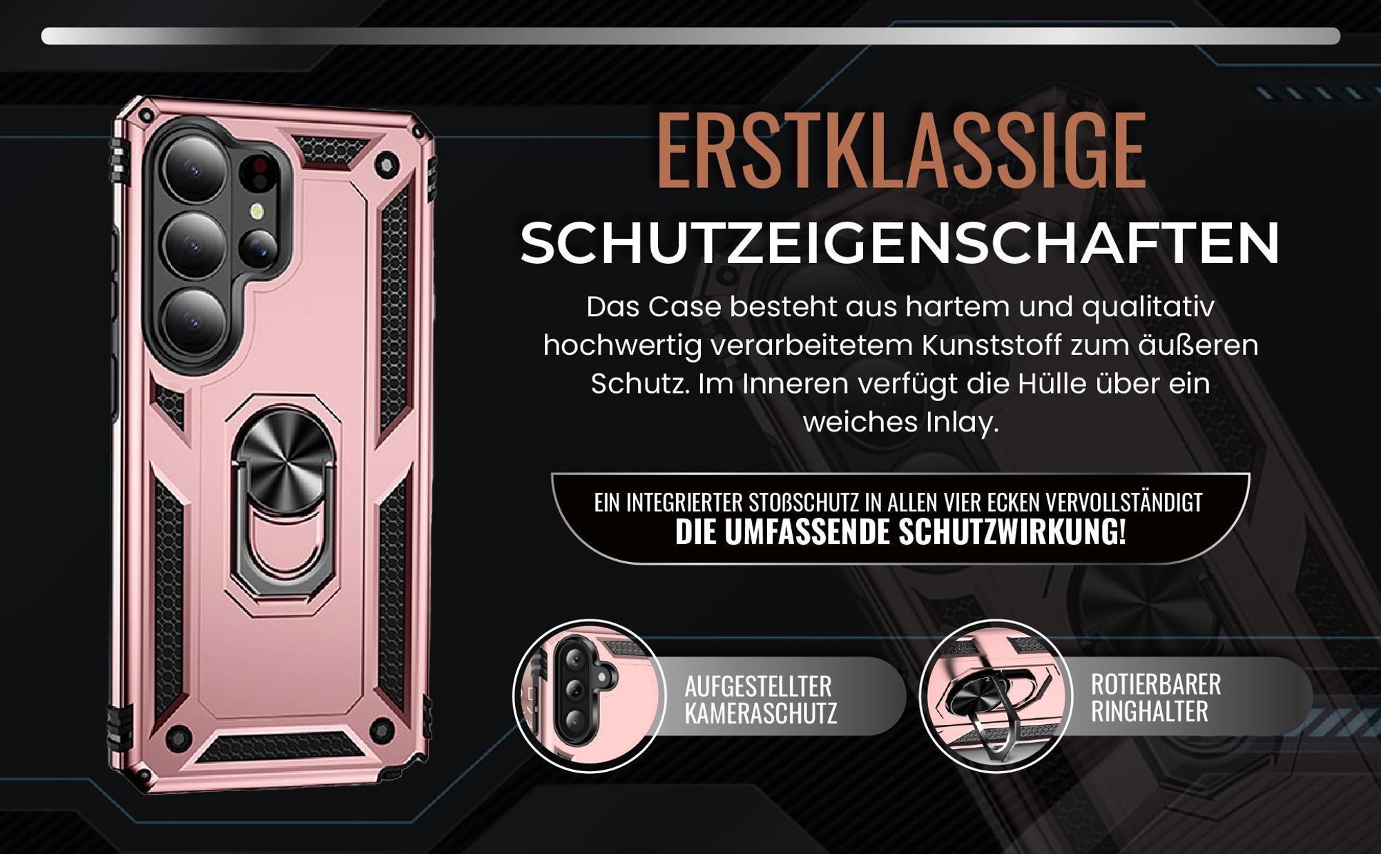 Handycase in Rosegold für Samsung Galaxy S26 Ultra mit Kameraschutz