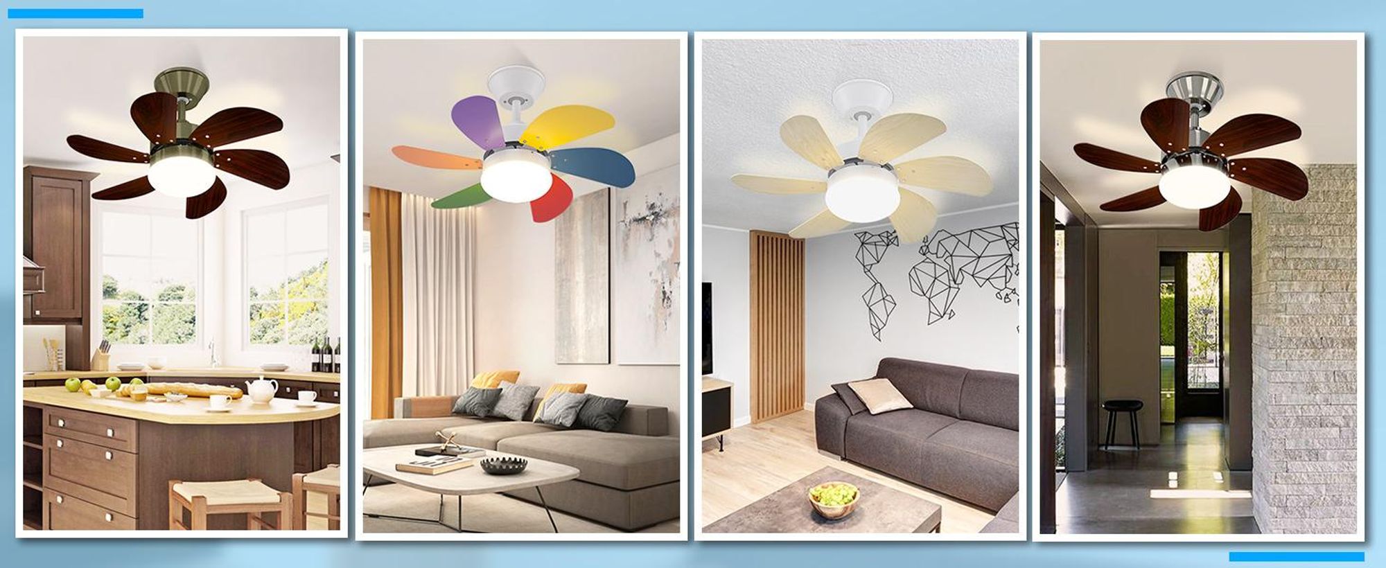 ZMH Stropný ventilátor so svetlom a diaľkovým ovládaním Tichý - stropné svietidlo 6 lopatiek Ø75 cm Ventilátor Časovanie Stropné svetlo Jedno svetlo Ventil