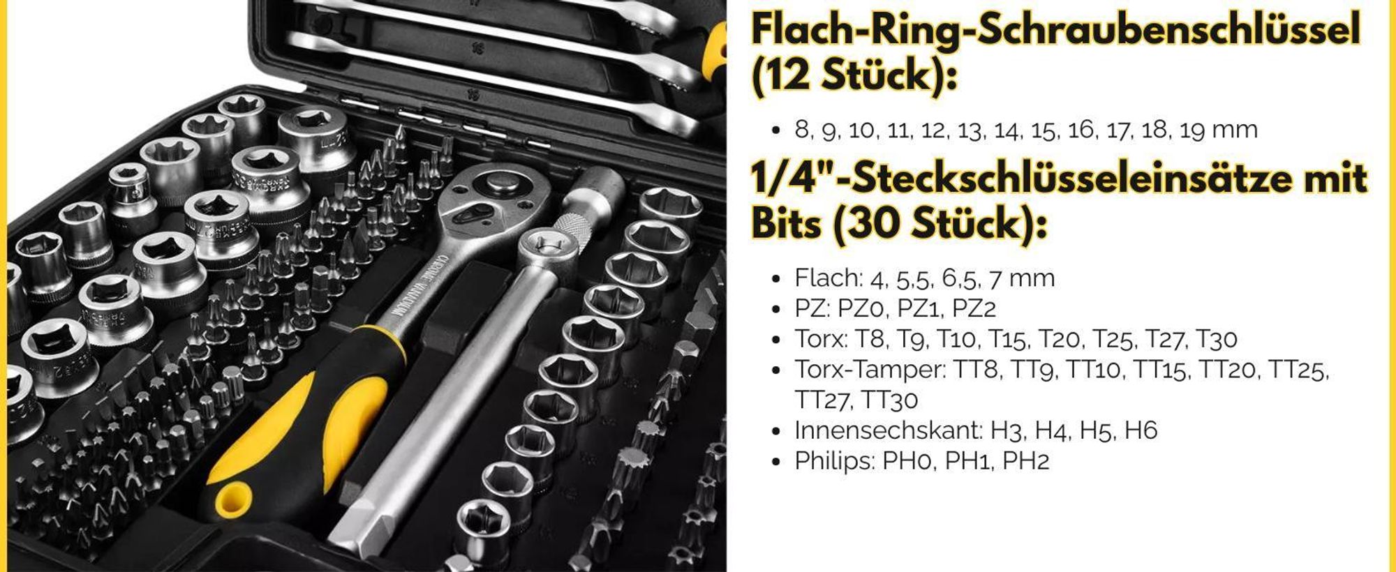 TOPEX Werkzeugkoffer 219-tlg: 1/2", 3/8", 1/4" Nüsse, Ratschen, Bits, Knarrenkasten, Für Kfz, Werkstatt & Heimwerker, Universal-Set