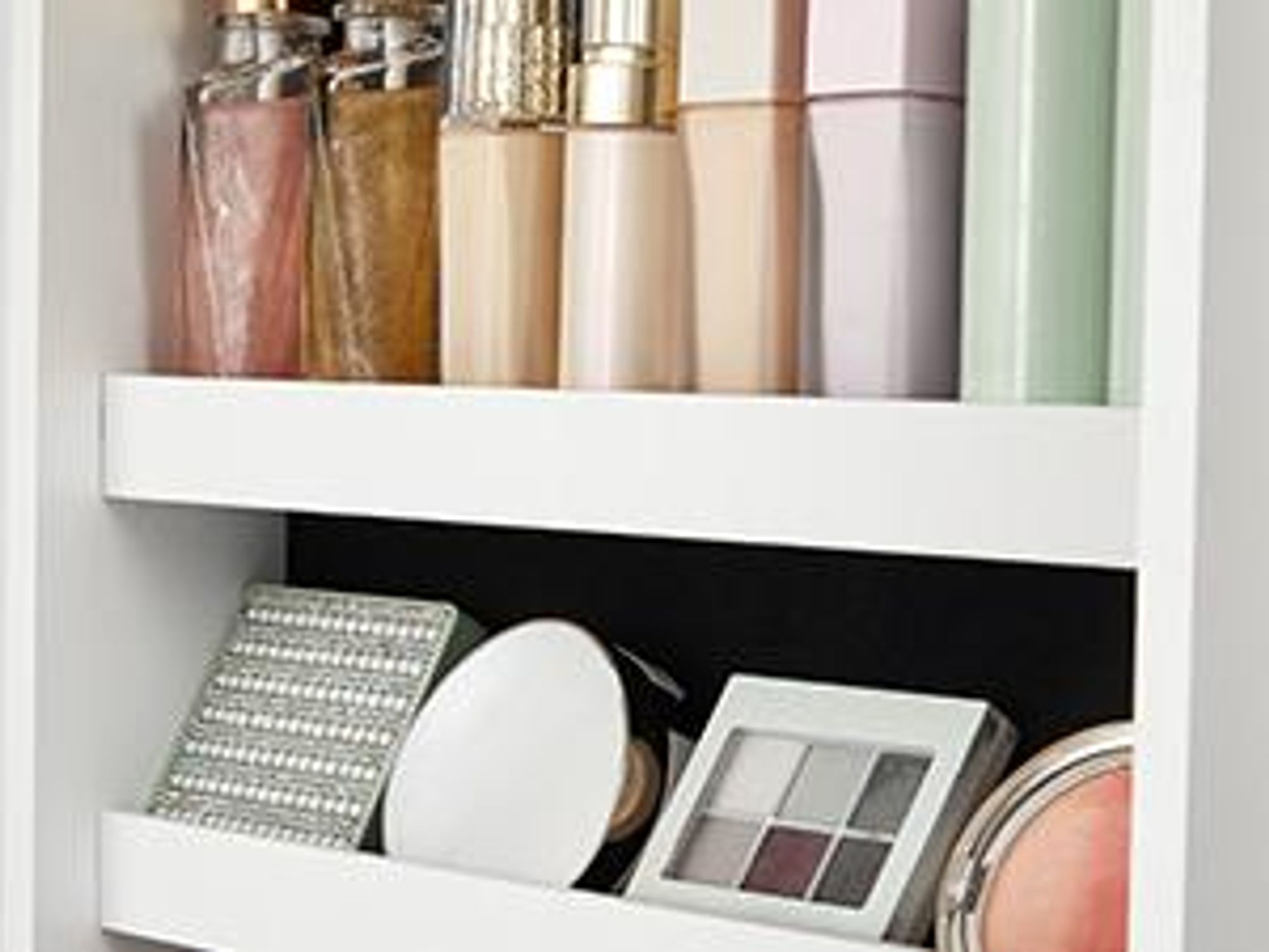 SONGMICS Schmuckschrank Spiegelschrank stehend 2 Organizern, abschließbar