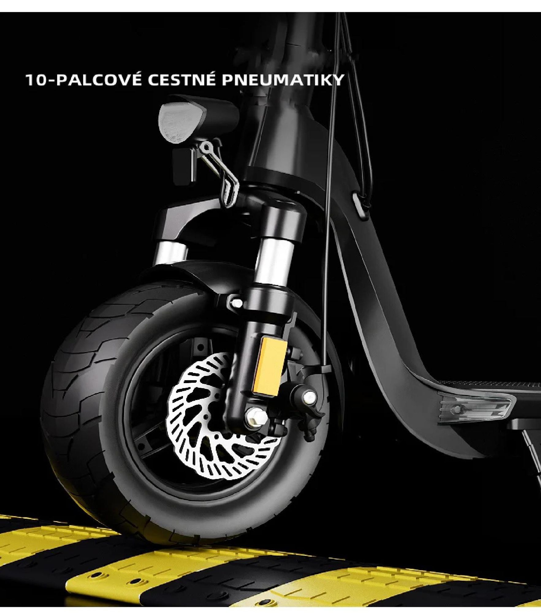 Elektrický Kolobežka JOYOR C10E - 48V10.4AH Batéria ABE Certifikát 10-palcové Pneumatiky Kotoučové Brzdy - Černá