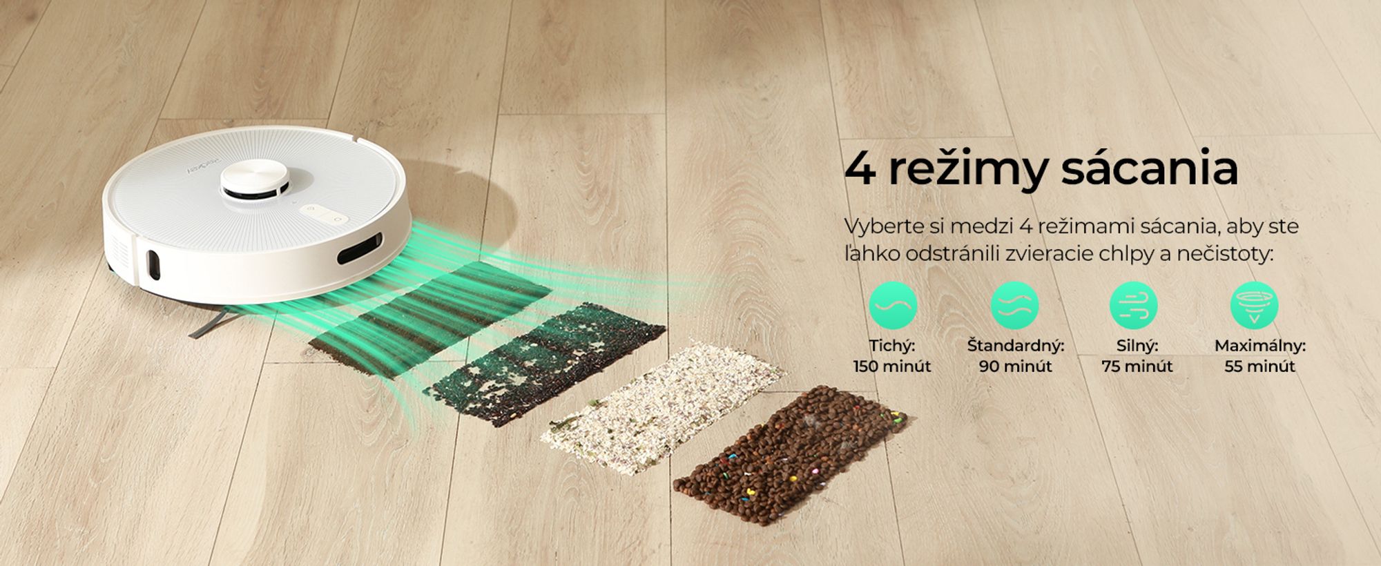 Redkey R10 robotický vysávač, 4L odsávacia stanica, 4000Pa sací výkon, robotický vysávač s funkciou mopu, 150 min robotický vysávač, LDS navigácia