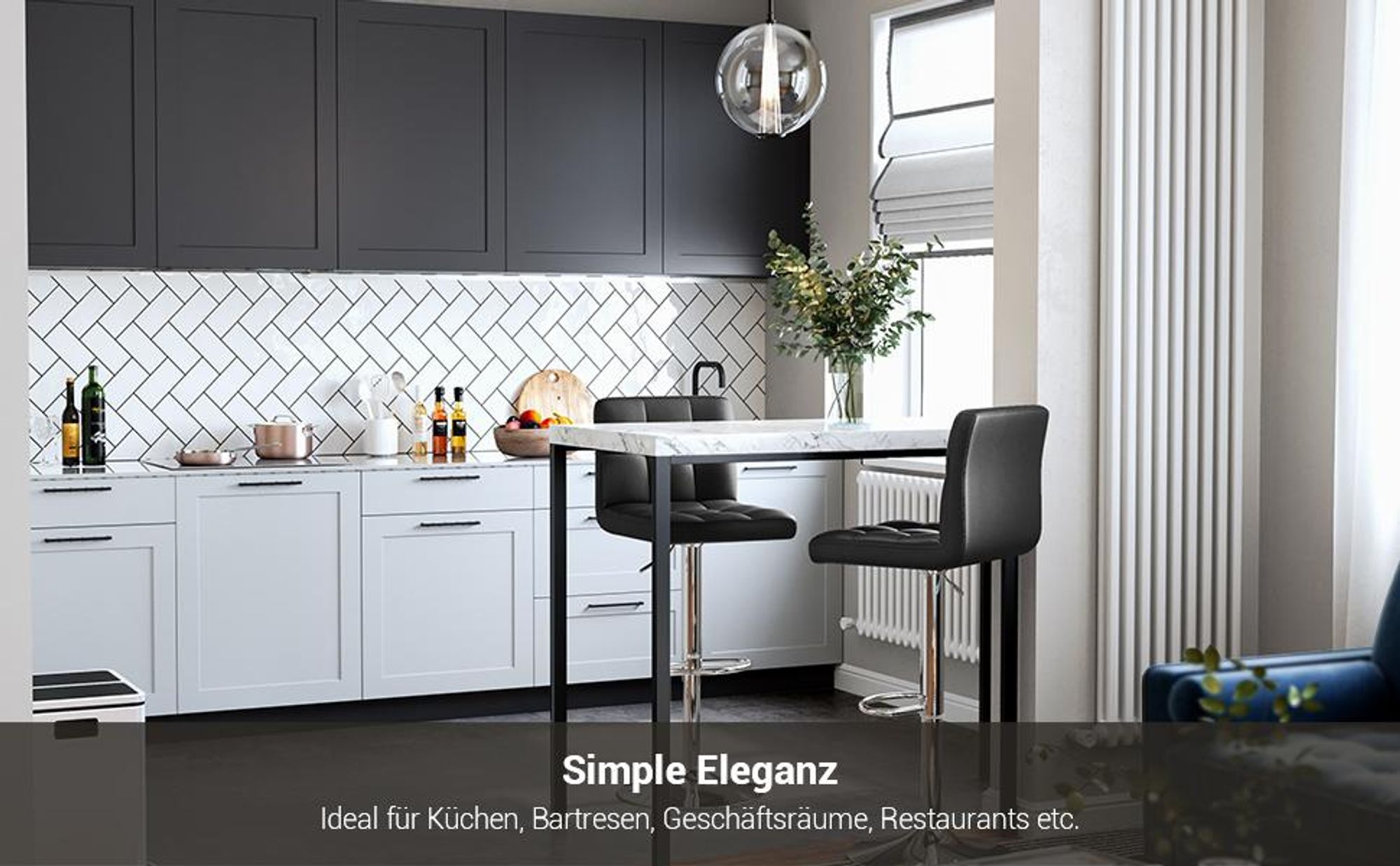SONGMICS 2er-set Barhocker mit Lehne höhenverstellung Schwarz LJB64B