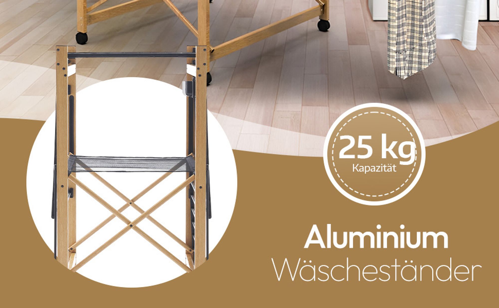 Meisterhome® Wäscheständer Standtrockner 30m Trockenleinenlänge, Flügelwäscheständer, Flügelwäschetrockner platzsparend, Metall, für Kleidung, Handtücher, Wäsche, für drinnen und draußen - Schwarz/Weiß, Farbe:Schwarz