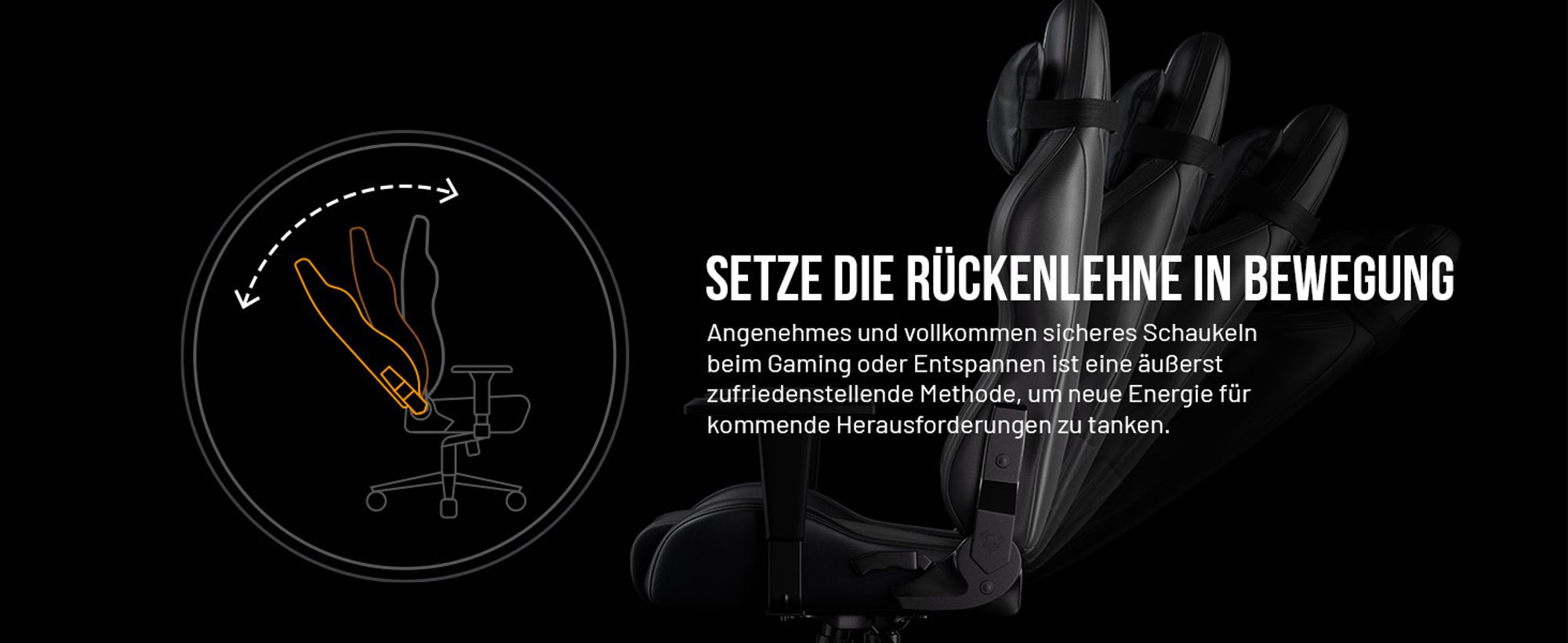 Diablo X-One 2.0 Gaming Stuhl Bürostuhl Schreibtischstuhl Verstellbare Armlehnen Ergonomisch Nacken/-Lendenkissen Farbe: Schwarz, Größe Normal