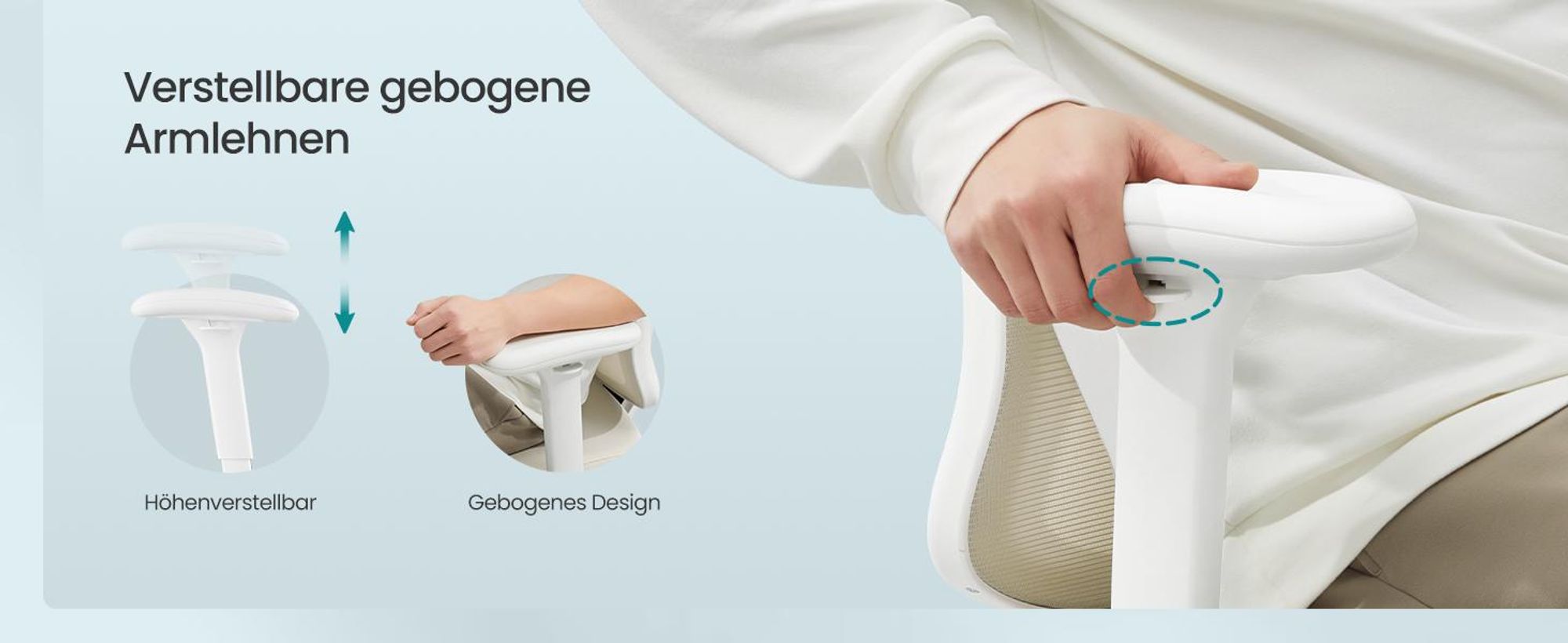 SONGMICS Bürostuhl, ergonomischer Schreibtischstuhl, Computerstuhl, Netzstuhl, verstellbare Lendenstütze und Kopfstütze, höhenverstellbar, beige