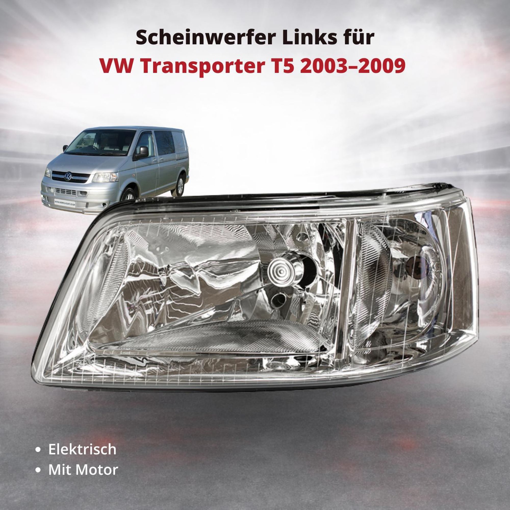 Scheinwerfer Frontscheinwerfer Links für VW Transporter T5 2003–2009
