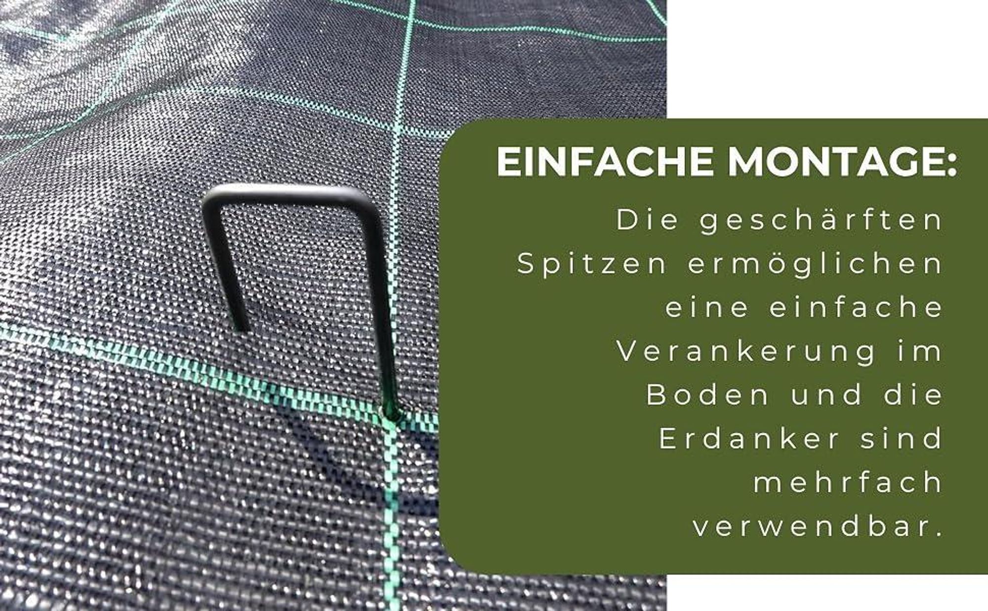 100 x Bodenanker 150 mm x 30 mm Ø 4 mm Erdanker Unkrautvlies Gartenvlies Zeltanker Heringe