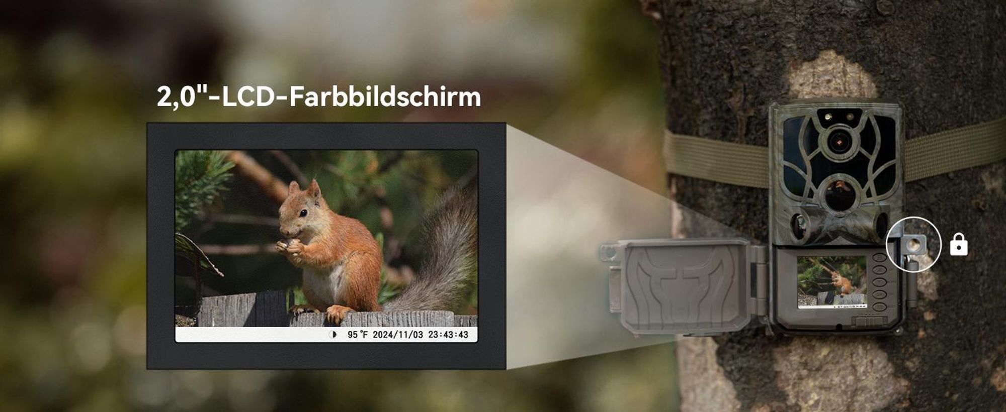 Wildkamera WLAN 4K 48MP mit 32GB Speicherkarte, Wildtierkamera mit Nachtsicht, IP66