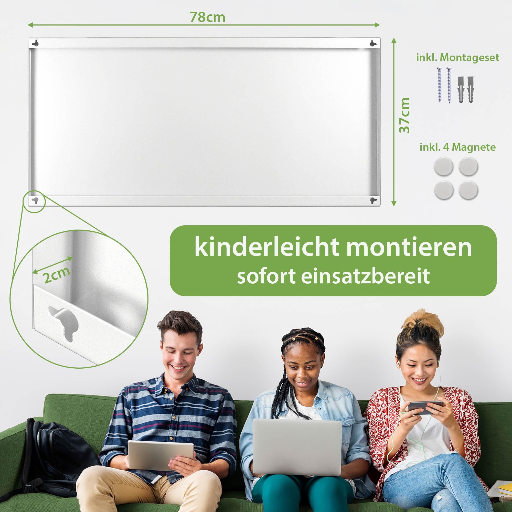 Magnettafel leicht zu montieren