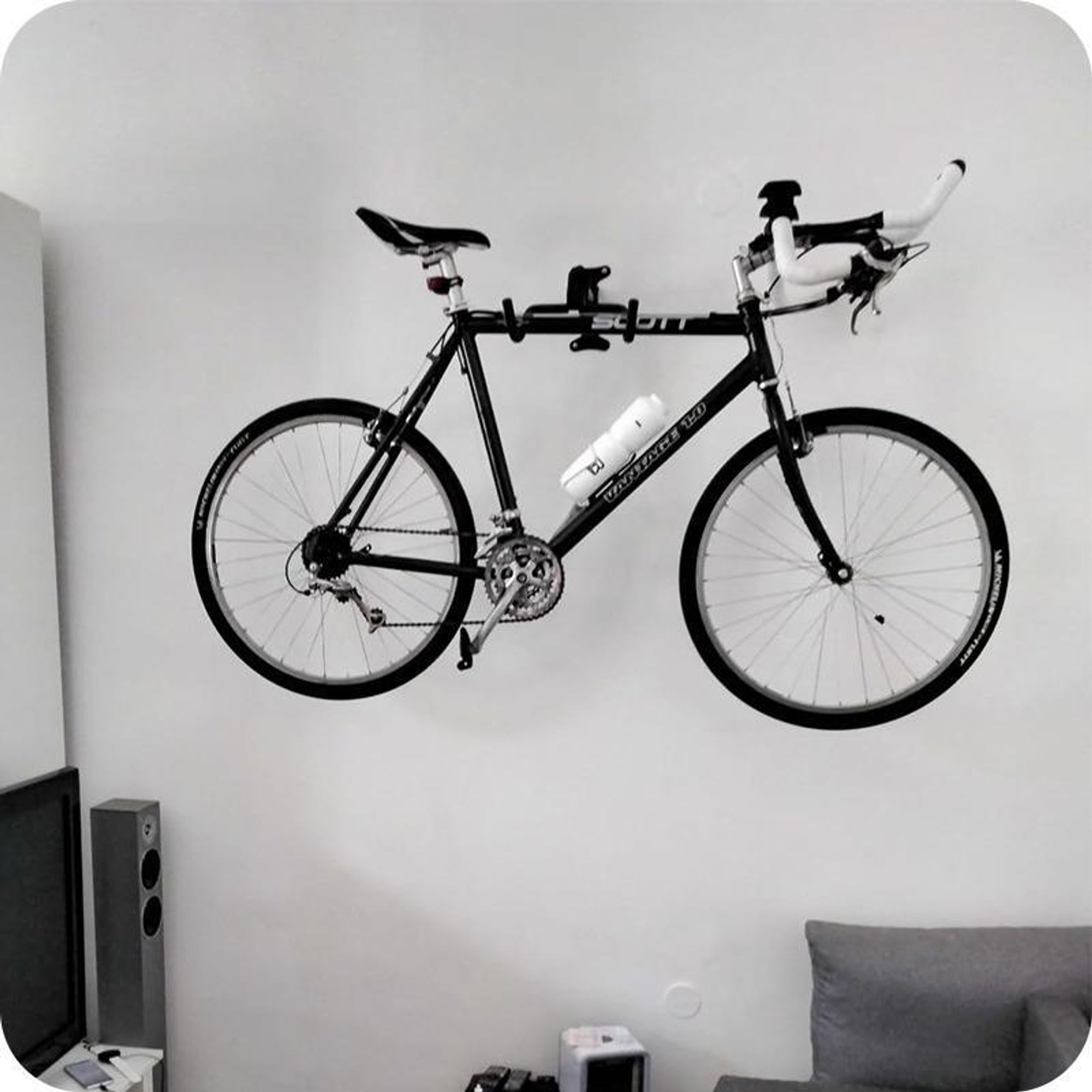 MUNDO ® nástenný držiak na bicykel – nosnosť do 25 kg, nastaviteľný uhol a dĺžka, oceľ