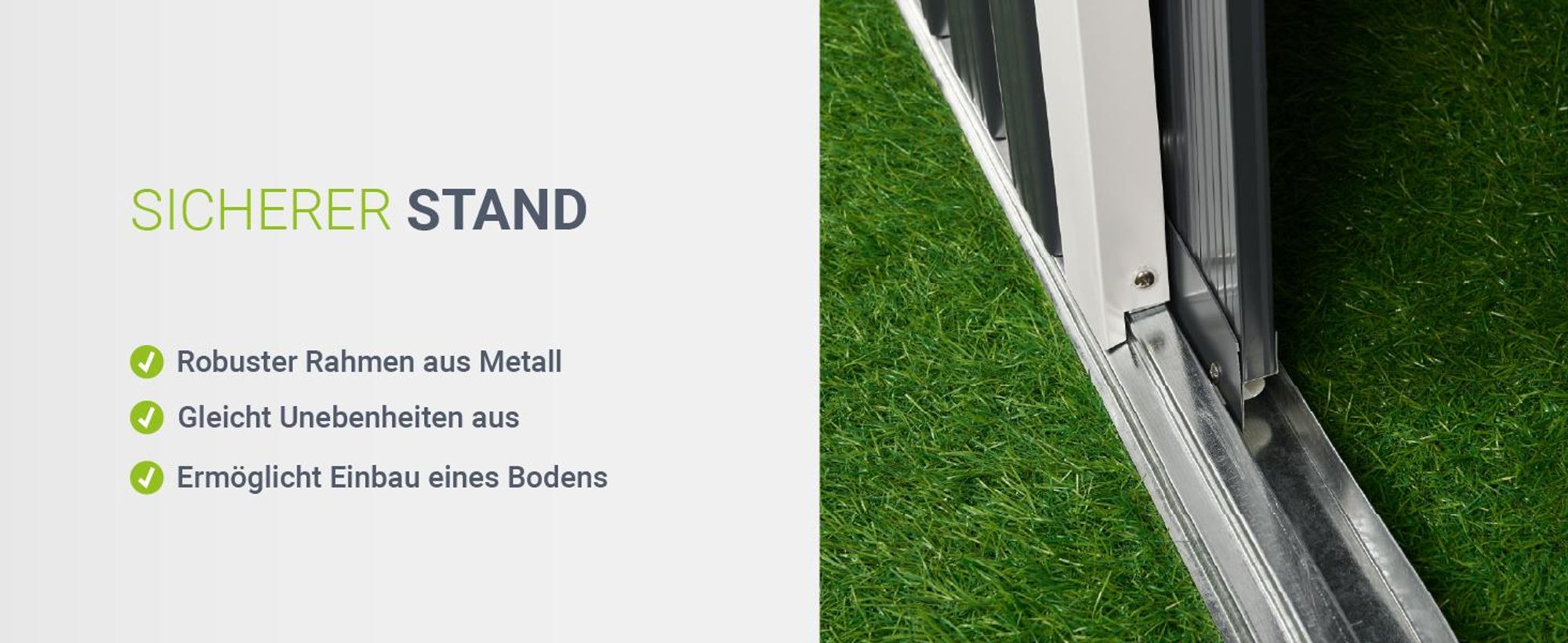 Juskys Metall Gerätehaus S mit Pultdach, Schiebetür & Fundament - 1 m² - Anthrazit