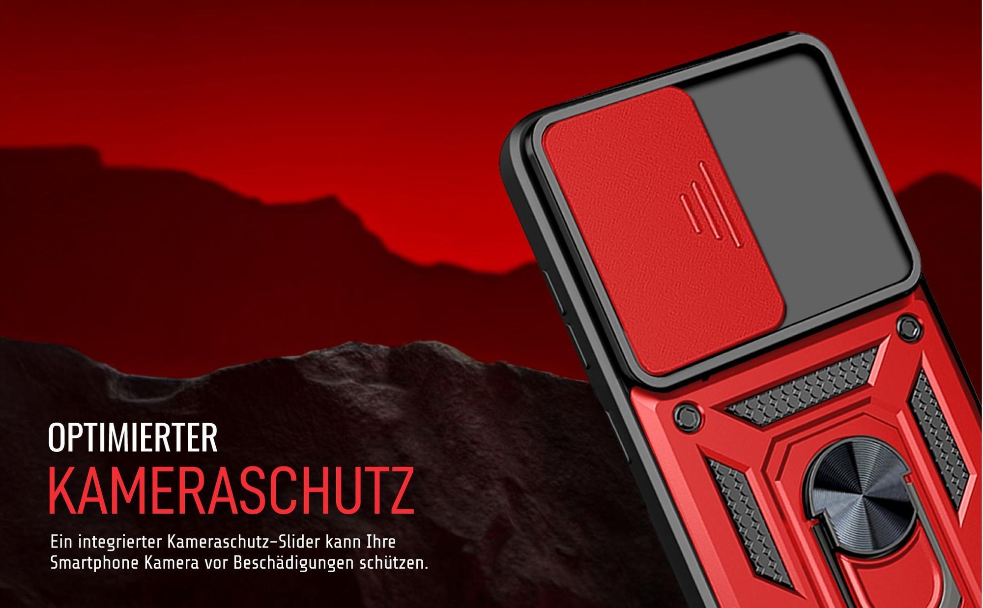 Handyhülle in Rot für Samsung Galaxy A27 5G mit Kameraslider