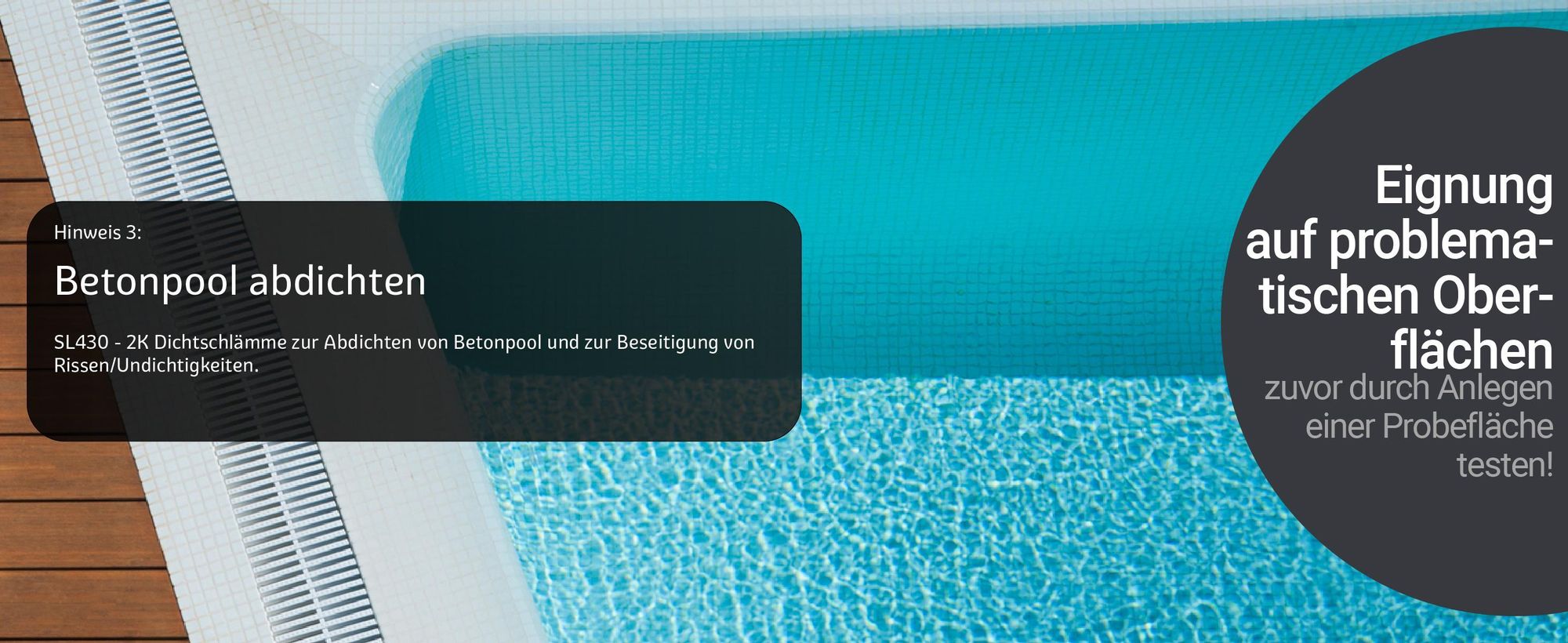 SL400 Schwimmbadfarbe Eignung auf problematischen Untergründen