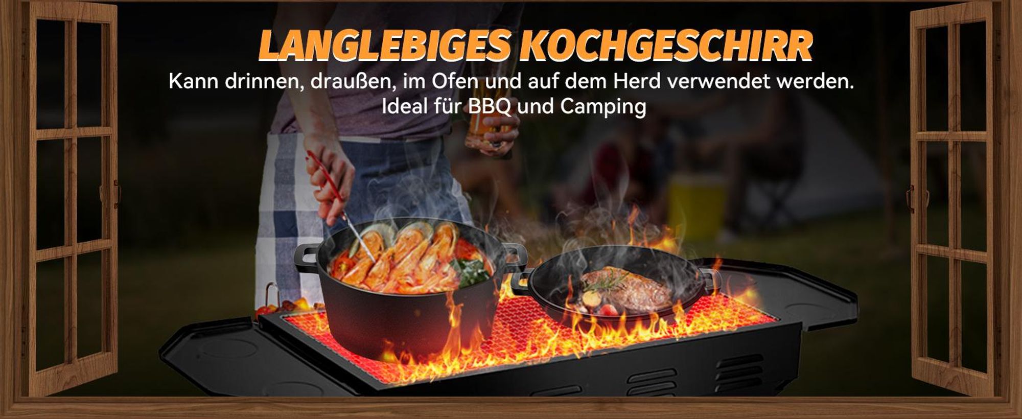 Gusseisen Topf Brot backen - Brotbackform mit Deckel 26CM für selbstgemachtes Brot - Brotbacktopf, Brotbackzubehör, Gusseisentopf