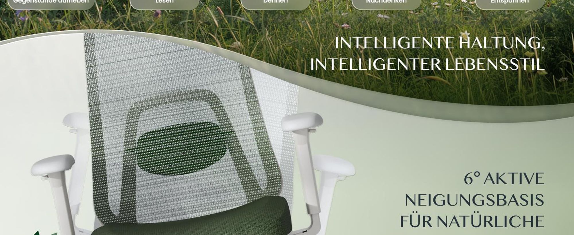 FLEXISPOT Balanso Ergonomischer Bürostuhl mit Dynamic Balance Mechanik und Fußstütze, 3D Armlehnen, adaptiver Lendenstütze, Farbverlauf Grün