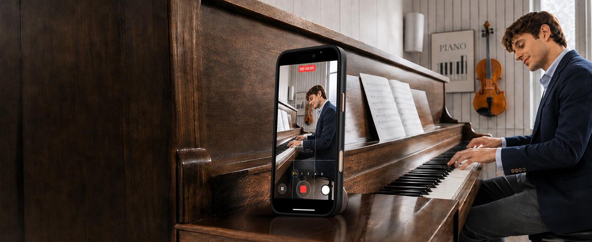 TORRAS Ostand Q3 VegSkin Hülle für iPhone 18 Pro Handyhülle Nachhaltig Silikonleder 360° Unsichtbarer Magnetständer Burgunderrot